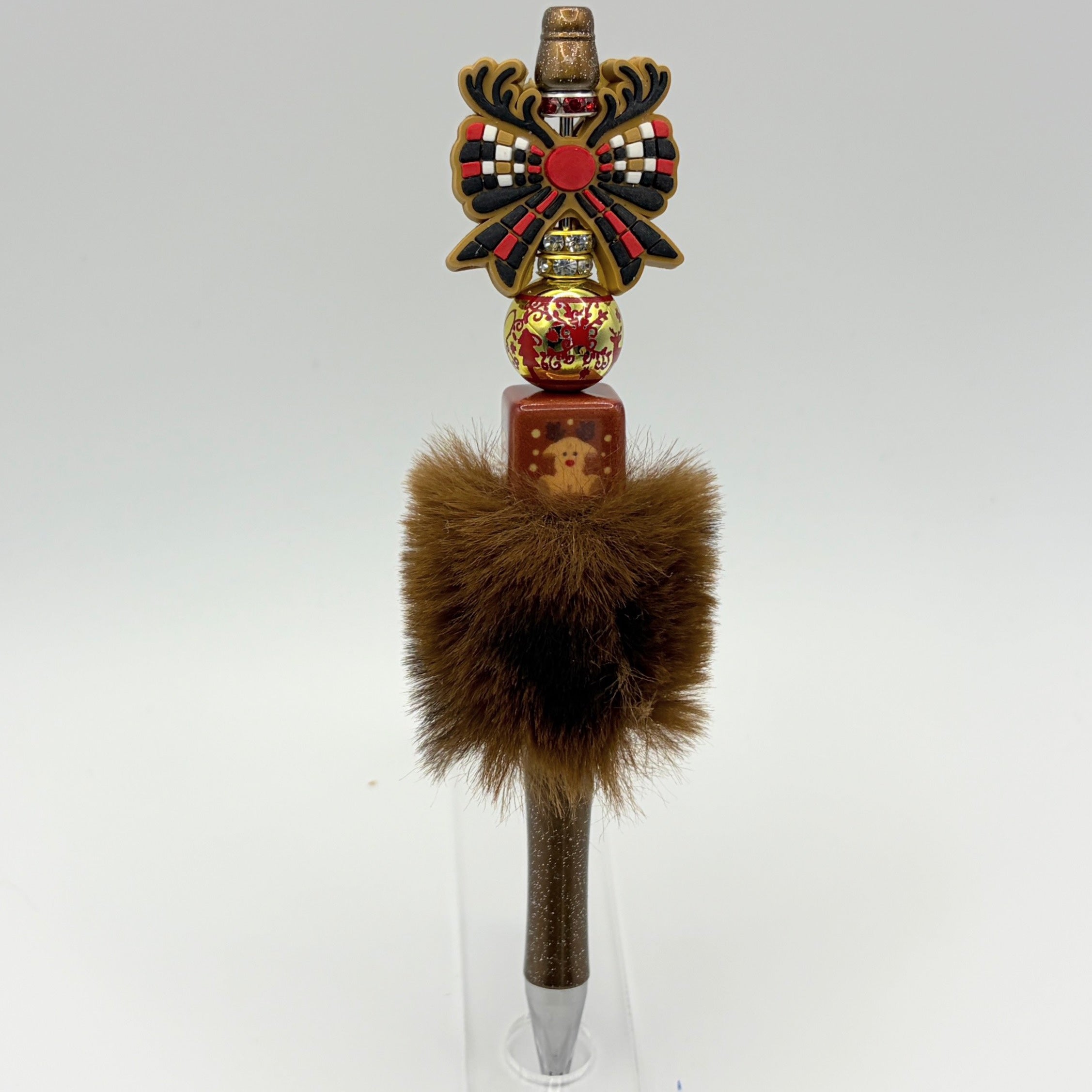 Christmas Highland Cow Beaded Pen Collection | Handmade Holiday Gift Pens