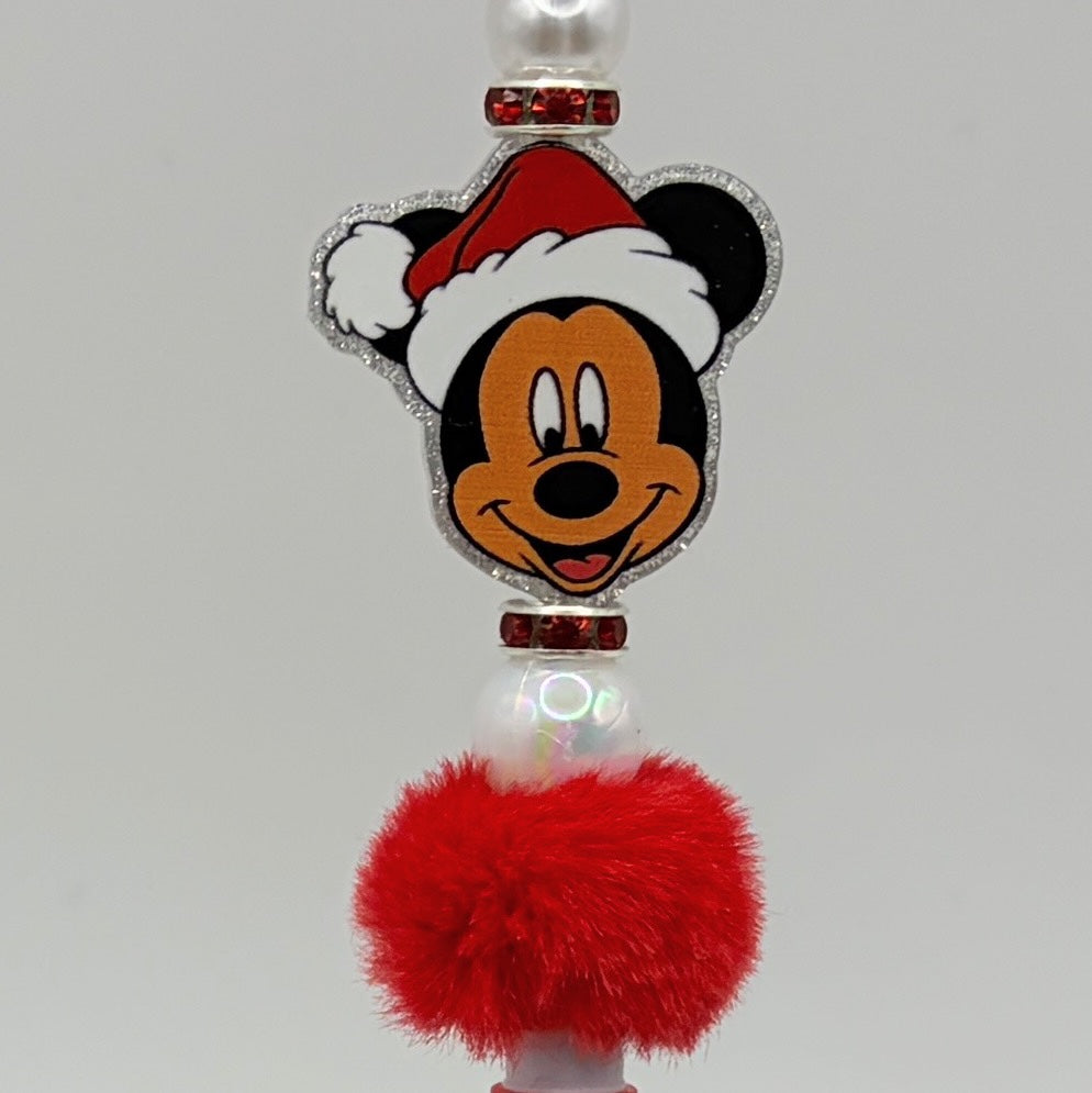 Christmas Character Beaded Pencils | Handmade Holiday Pencils
