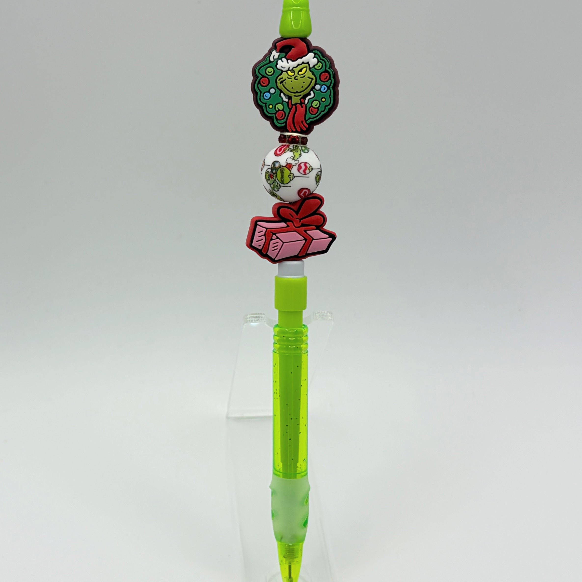 Christmas Character Beaded Pencils | Handmade Holiday Pencils