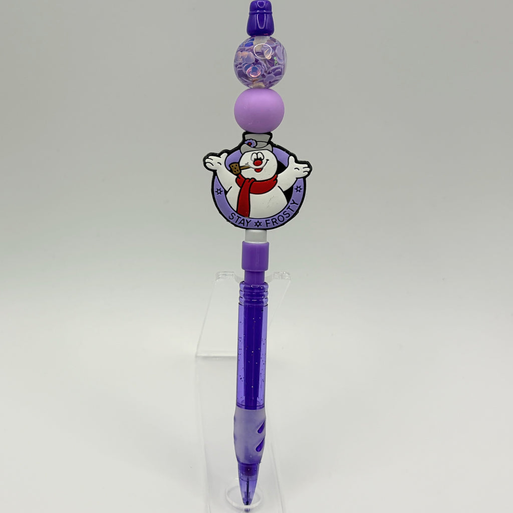Christmas Character Beaded Pencils | Handmade Holiday Pencils