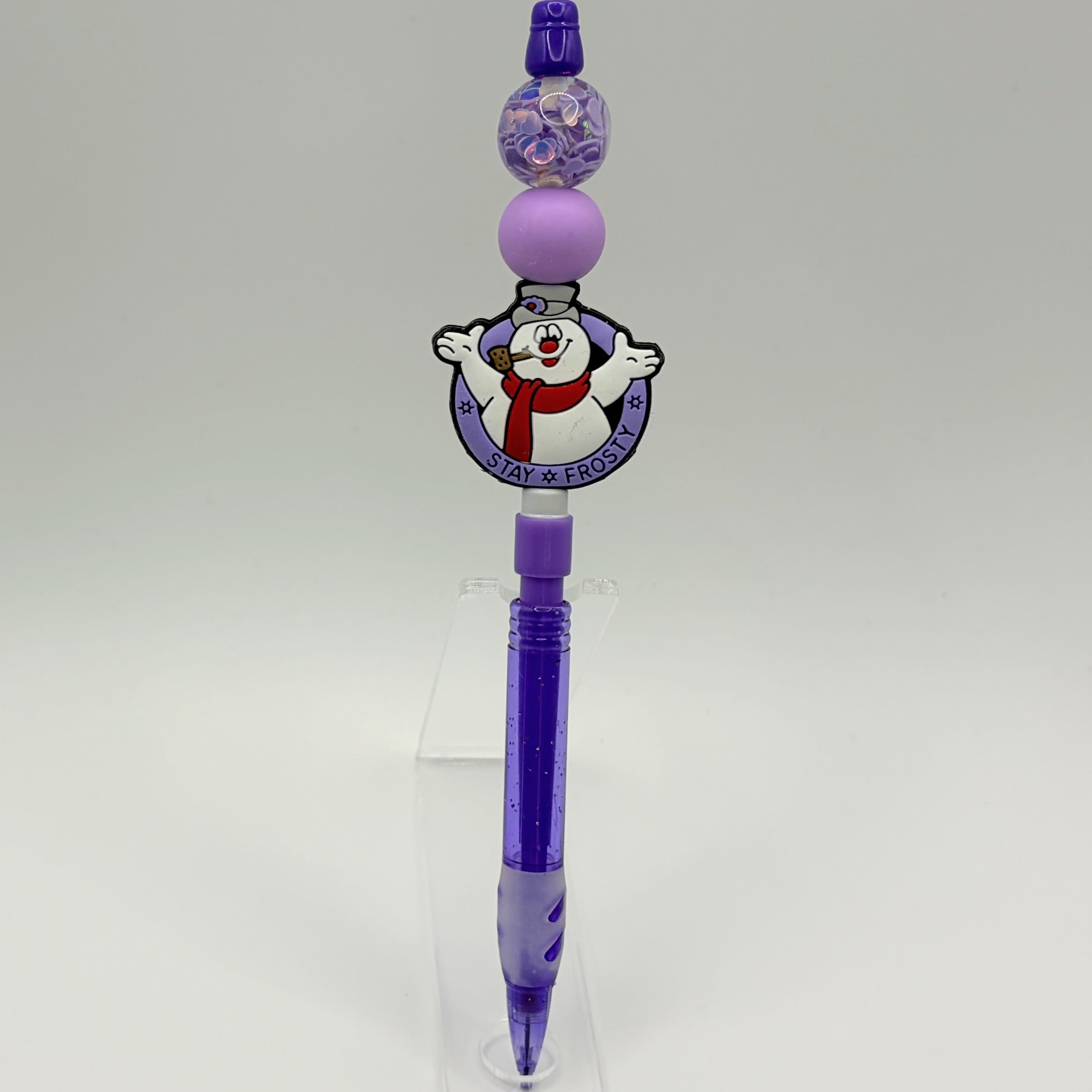 Christmas Character Beaded Pencils | Handmade Holiday Pencils