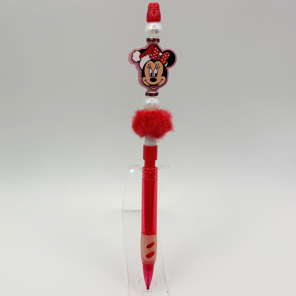Christmas Character Beaded Pencils | Handmade Holiday Pencils