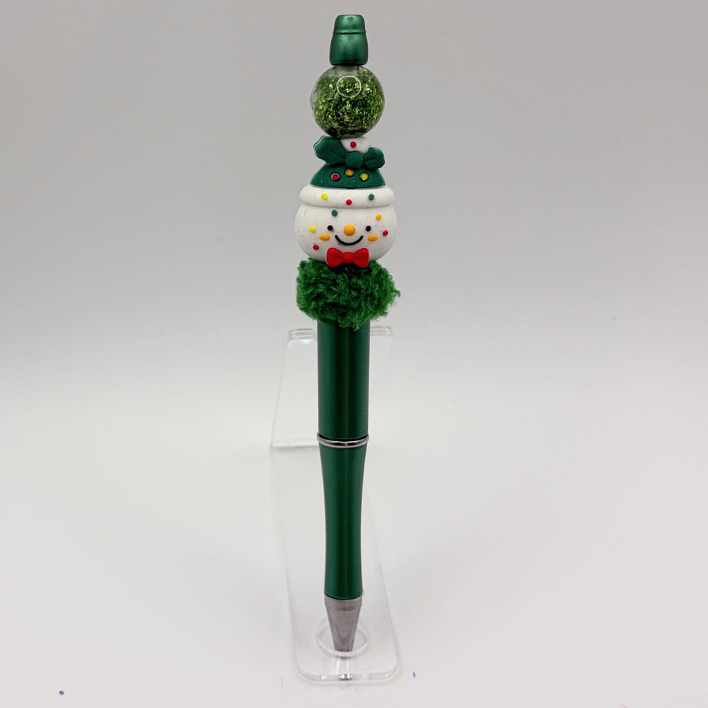Festive Snowman Christmas Beaded Pens | Choose Your Style