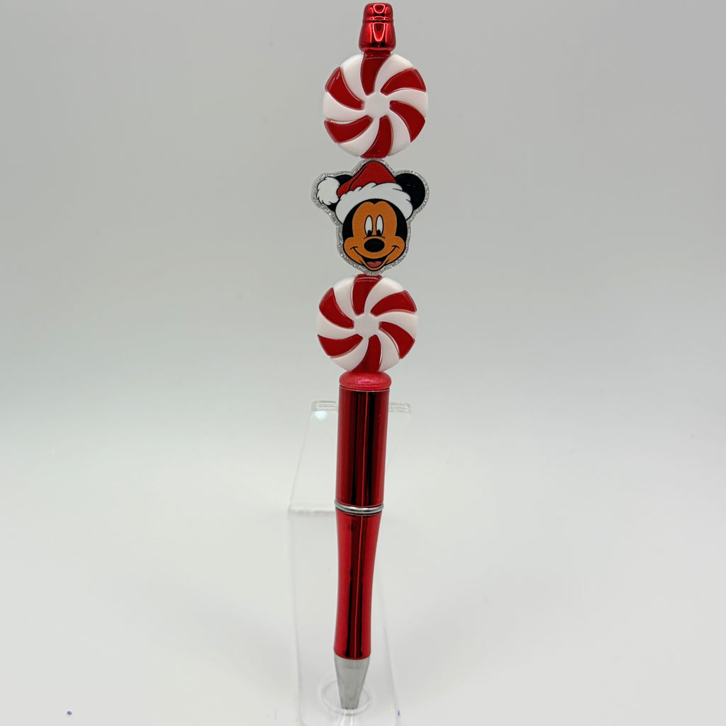 Disney Christmas Beaded Pens | Stitch, Mickey, Minnie & Hello Kitty Holiday Gift Pens