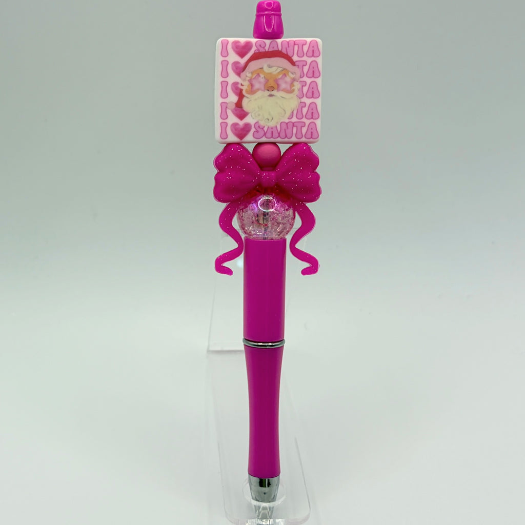 Santa's Workshop Beaded Pen Collection | Handmade Christmas Gift Pens