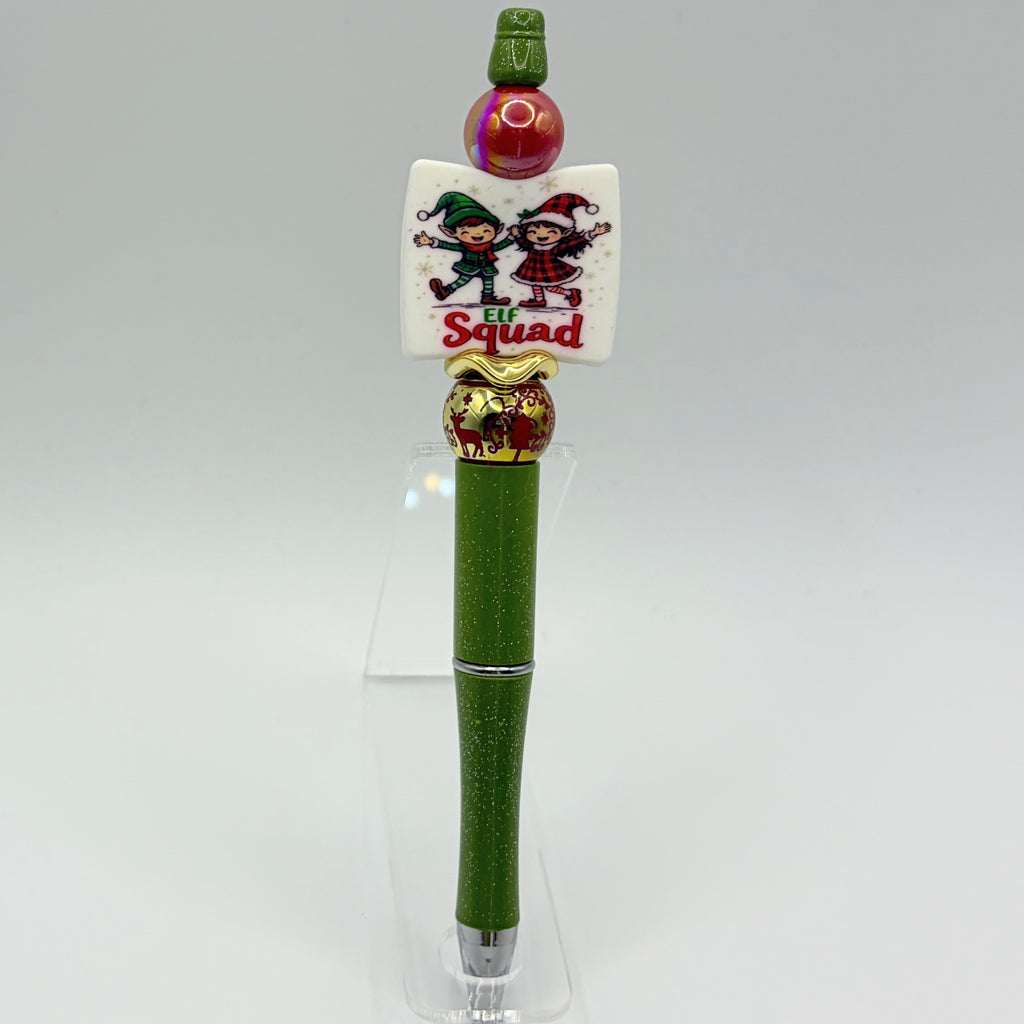 Santa's Workshop Beaded Pen Collection | Handmade Christmas Gift Pens