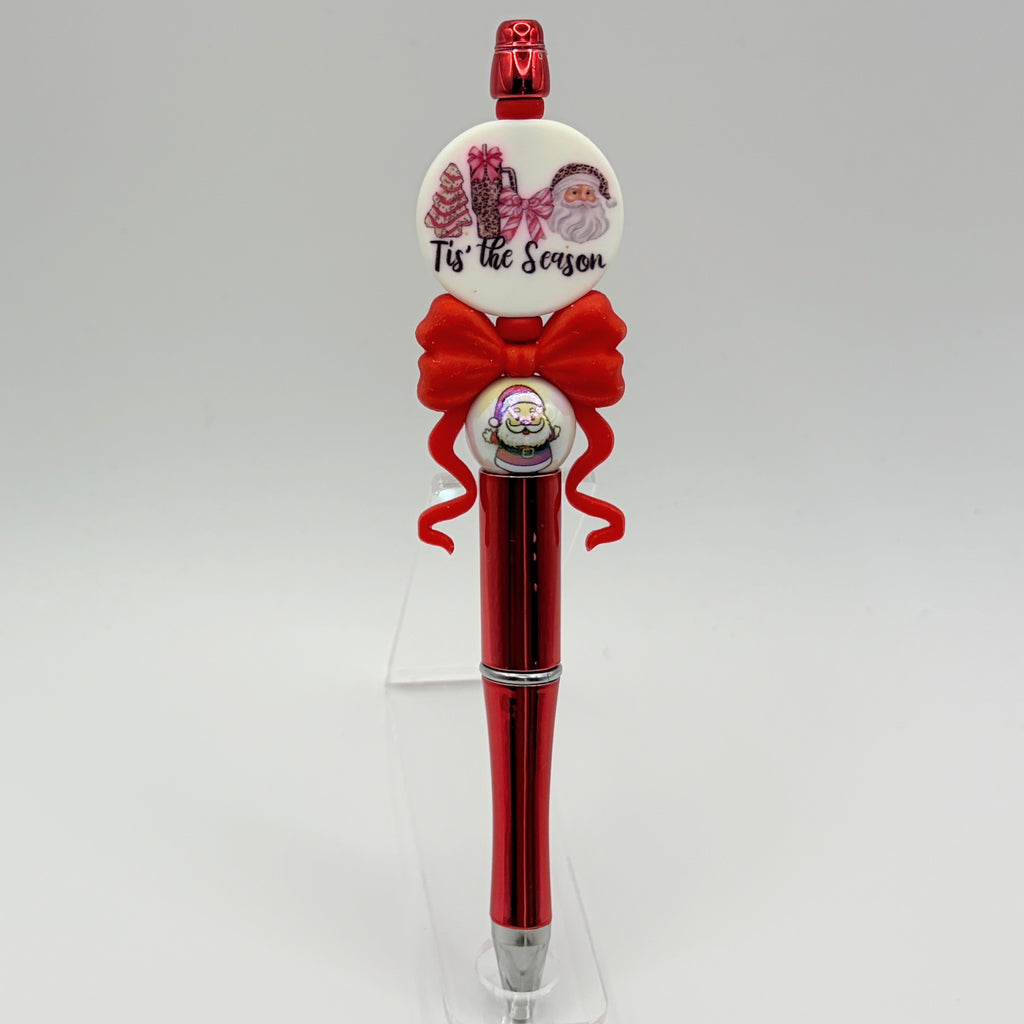Santa's Workshop Beaded Pen Collection | Handmade Christmas Gift Pens