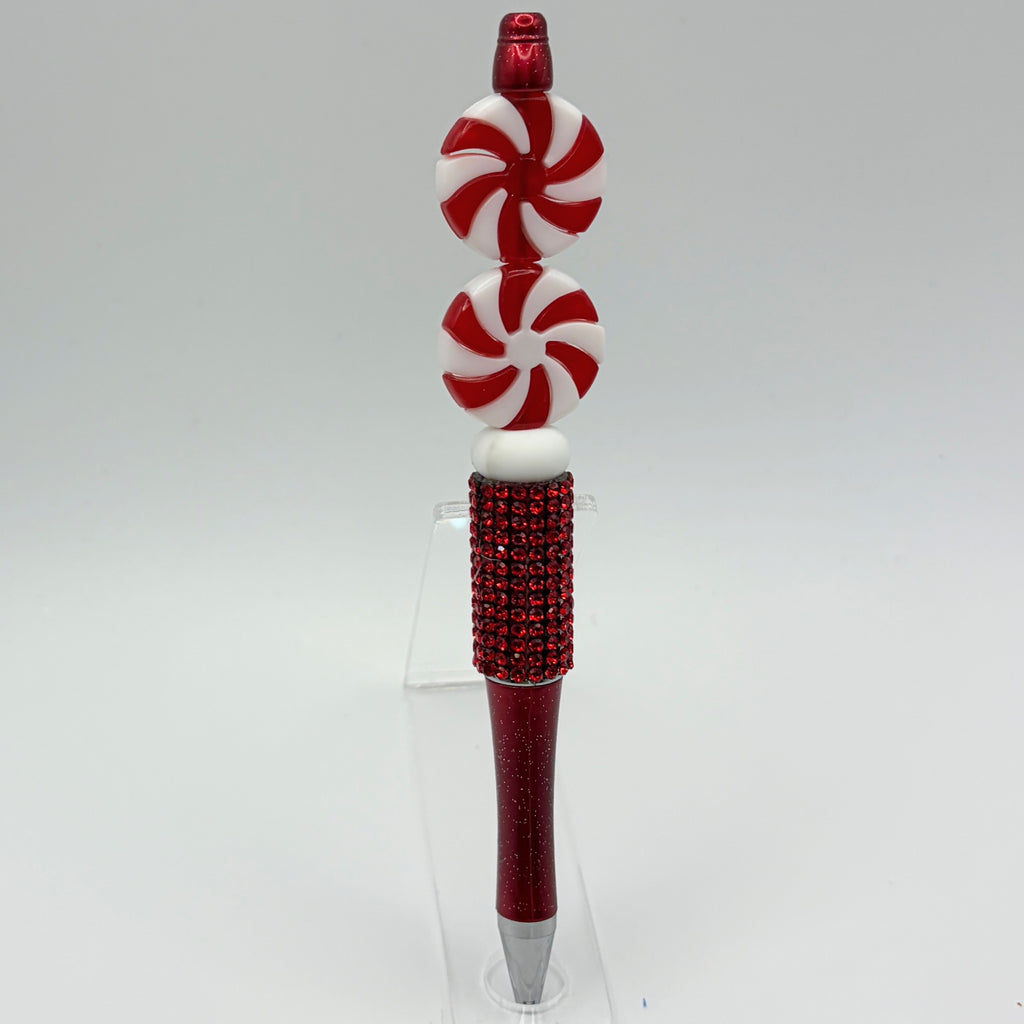 Christmas Beaded Pen Collection – Candy, Holly, Snowflake, Snow Globe & Christmas Tree Pens