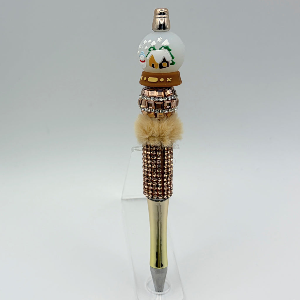 Christmas Beaded Pen Collection – Candy, Holly, Snowflake, Snow Globe & Christmas Tree Pens