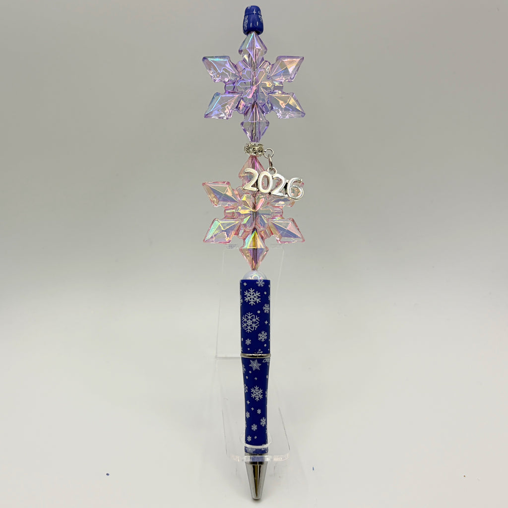 Christmas Beaded Pen Collection – Candy, Holly, Snowflake, Snow Globe & Christmas Tree Pens