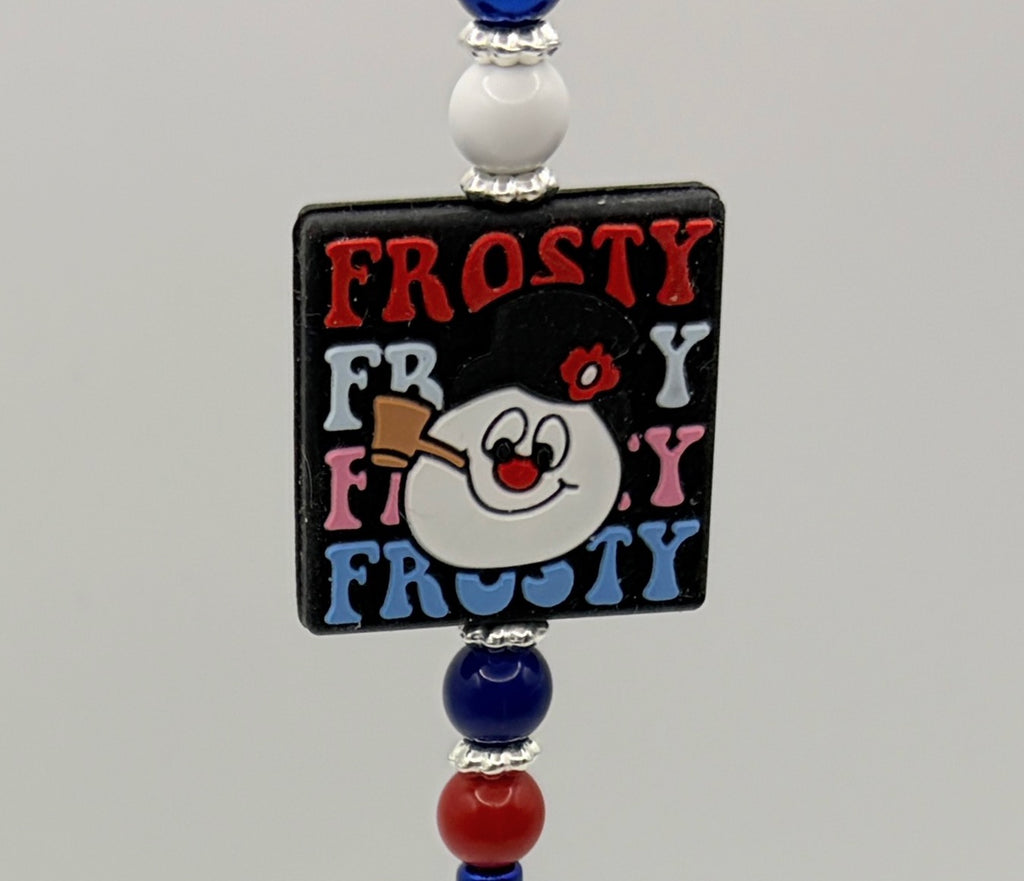 Christmas Beaded Crochet Hooks | Frosty, Merry Christmas & Santa | Handmade Crochet Gifts