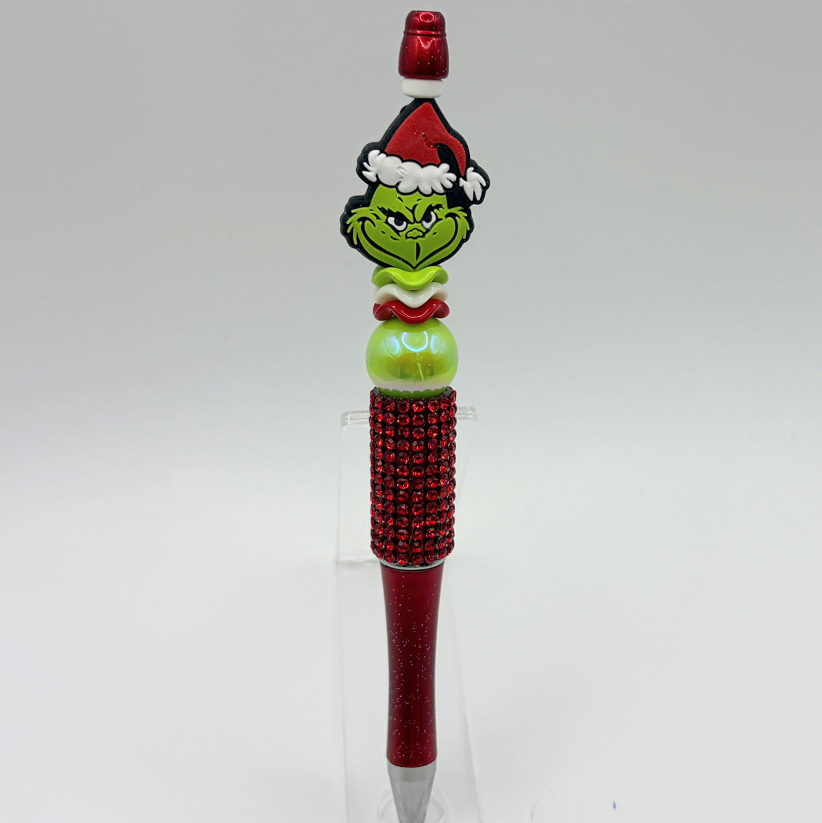 Merry Grinchmas Beaded Pen Collection | Handmade Christmas Rhinestone Pens