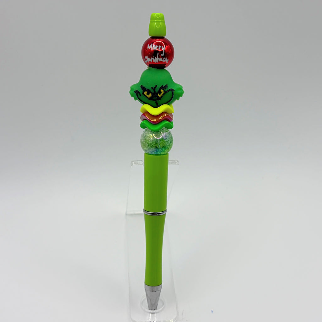 Merry Grinchmas Beaded Pen Collection | Handmade Christmas Rhinestone Pens