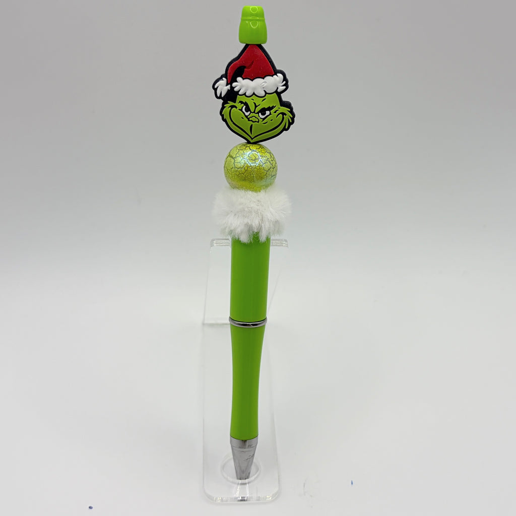 Merry Grinchmas Beaded Pen Collection | Handmade Christmas Rhinestone Pens