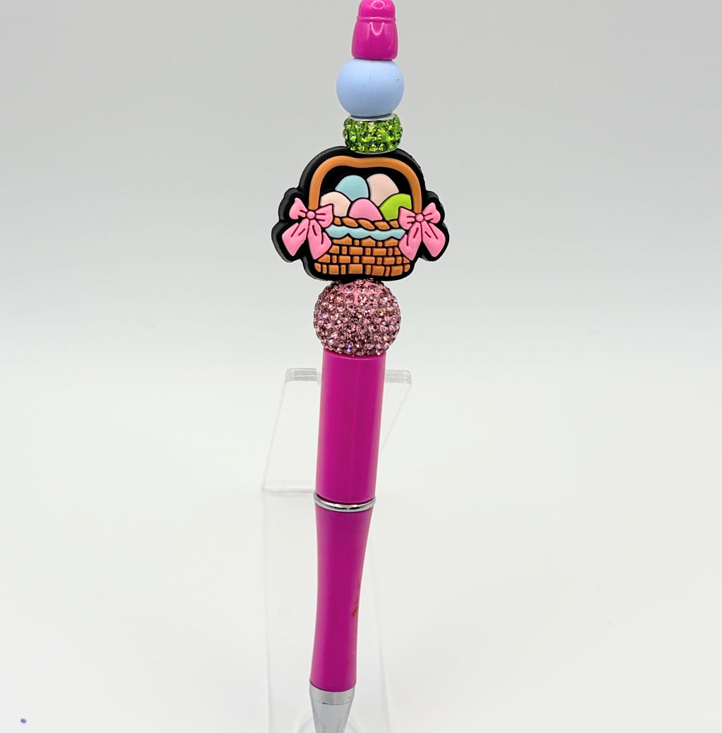 Easter Basket Stuffer Pens – Cute Bunny Beaded Pens | Choose Your Style (A–E)