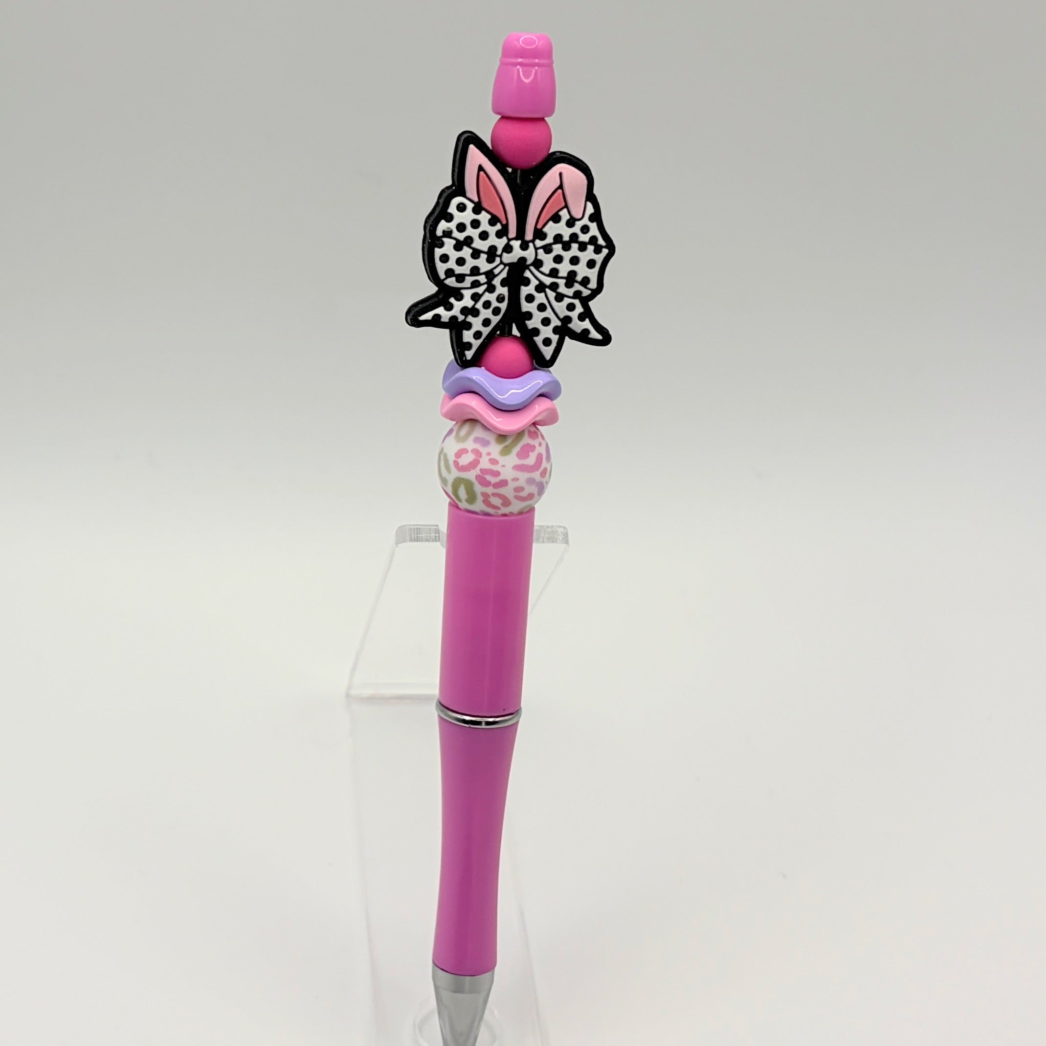Happy Easter Bunny Ear Beaded Pens/Choose Your Style (A–E) | Handmade Basket Stuffers