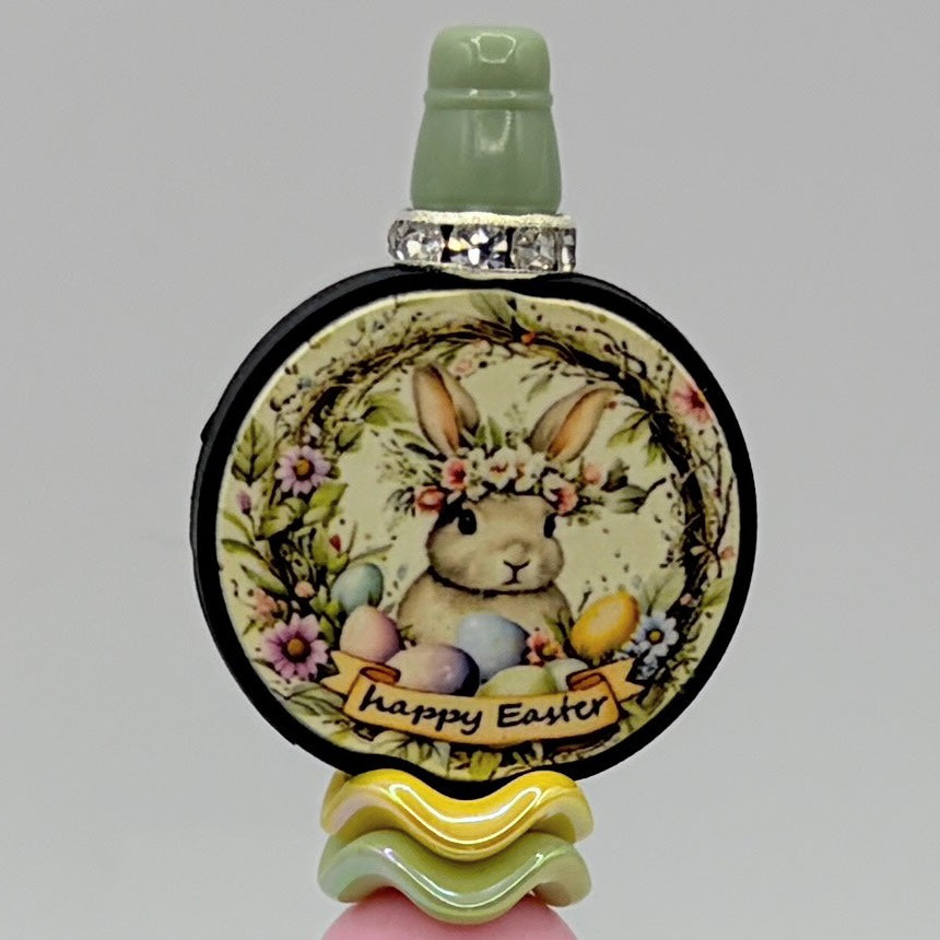 Easter Bunny Beaded Pens – Choose Your Style (A–E) | Handmade Gift | Baske