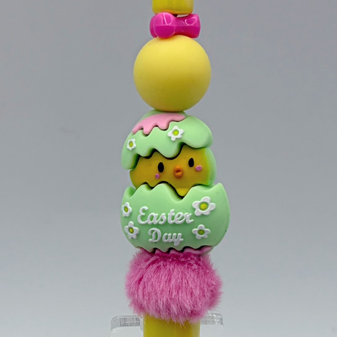 Happy Easter Bunny Beaded Pens – Choose Your Style (A–E) | Handmade Basket Stuffers