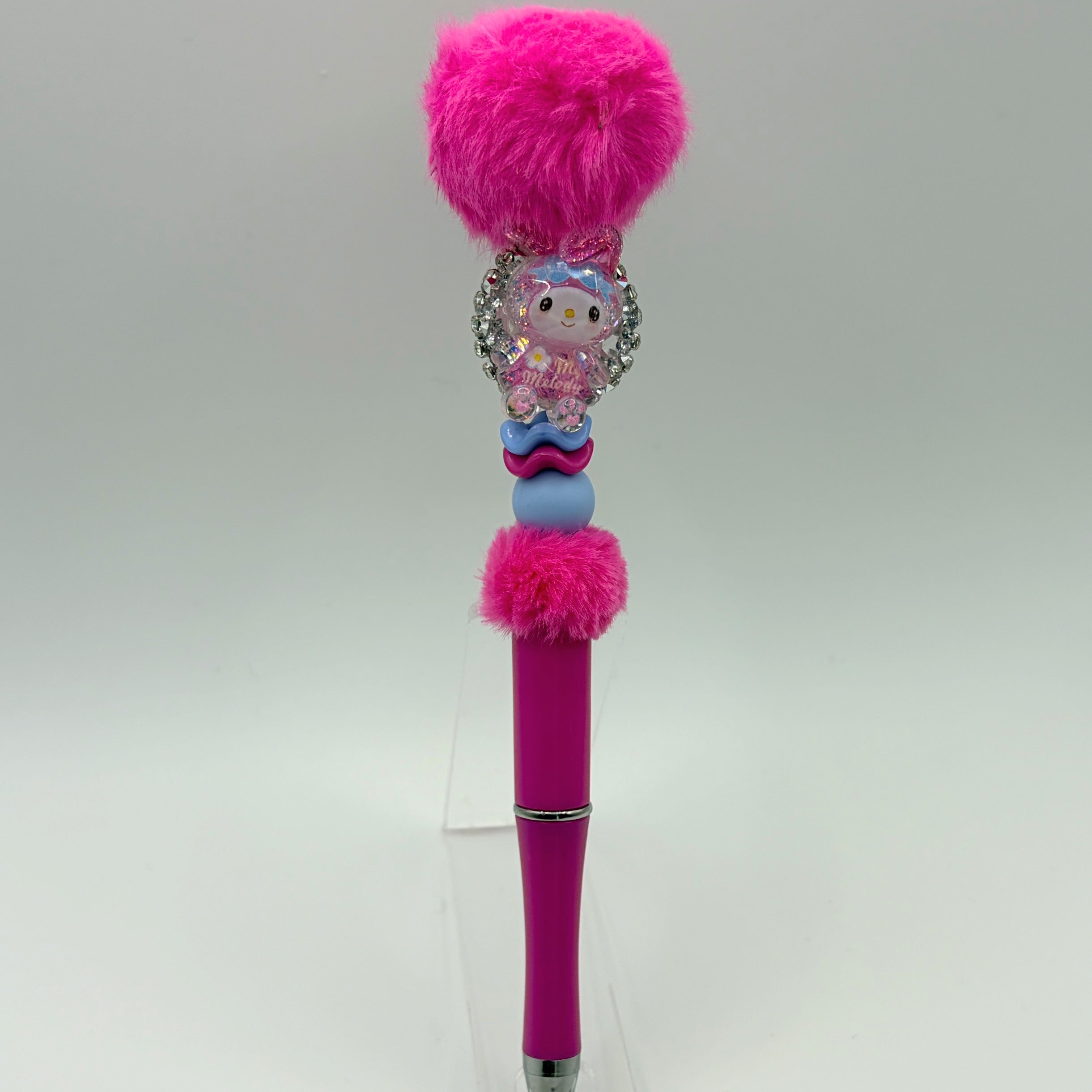 Bling Rhinestone Beaded Pens | Luxury Bunny & Pom Pom Pens | Handmade Statement Pens | Cute Gift Pens | Choose Style F–G