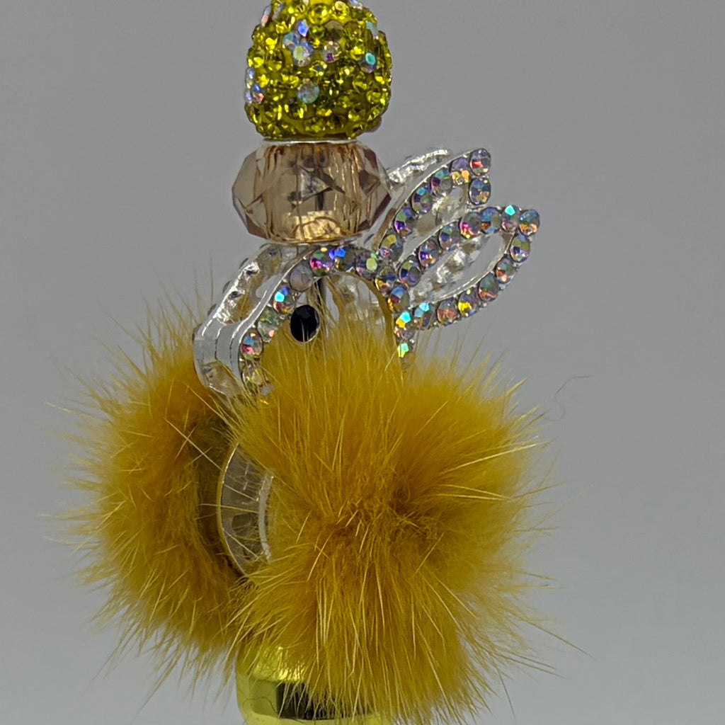 Bunny Bling Beaded Pens (Set 1) – Choose Your Style – Rhinestone Bunny & Pom-Pom Pens – Gift for Her