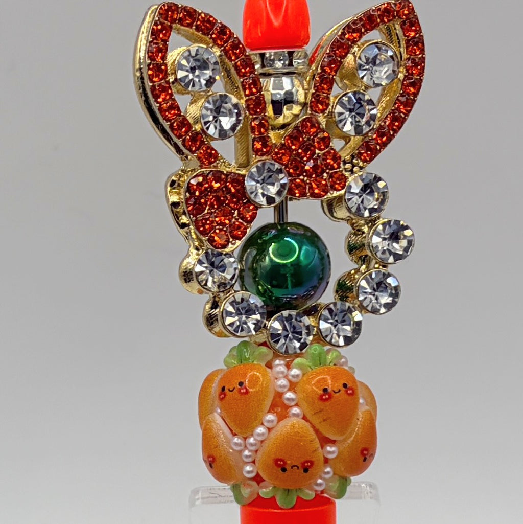 Rhinestone Bunny Beaded Pens | Choose Your Style A–C | Handmade Bling Pens | Cute Easter Statement Pens