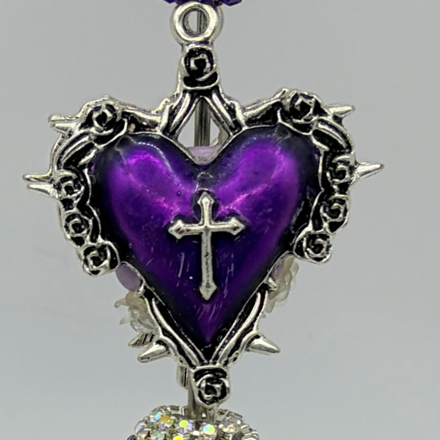 Faith-Inspired Rhinestone Heart Pens | Choose Your Style A–C | Christian Beaded Bling Pens | Cross Statement Pens