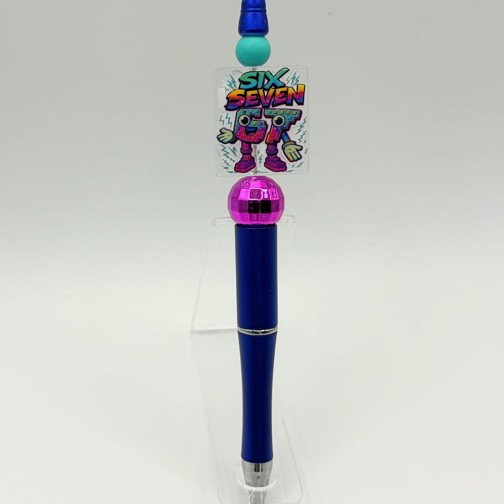 "67" Beaded Pens – Choose Your Style A–E | Fun Number Pens | Gift Idea | Limited Handmade Pens
