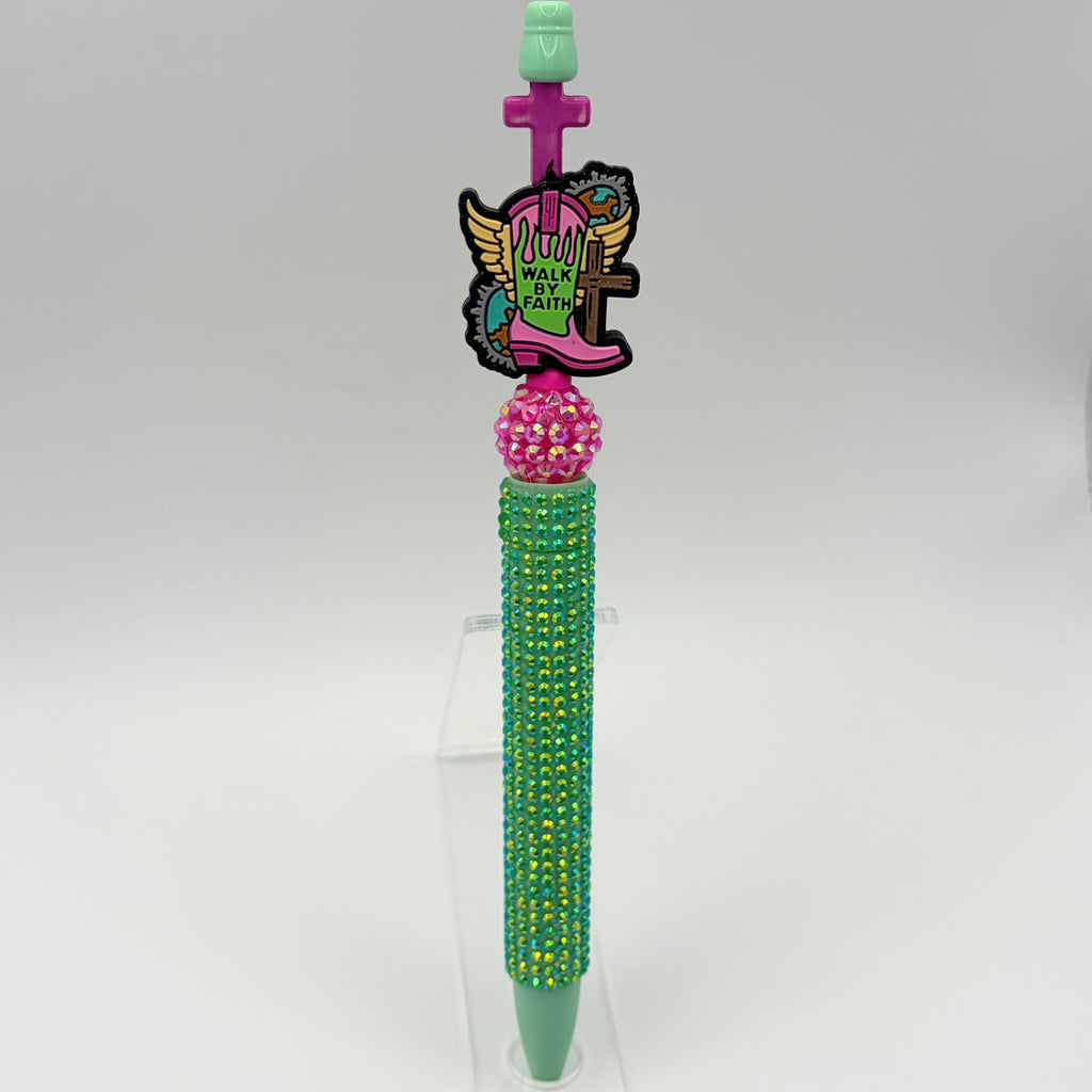 Choose Your Style Faith Rhinestone Beaded Pens | Christian “Love Like Jesus” | Holy Bible | Walk by Faith Pens