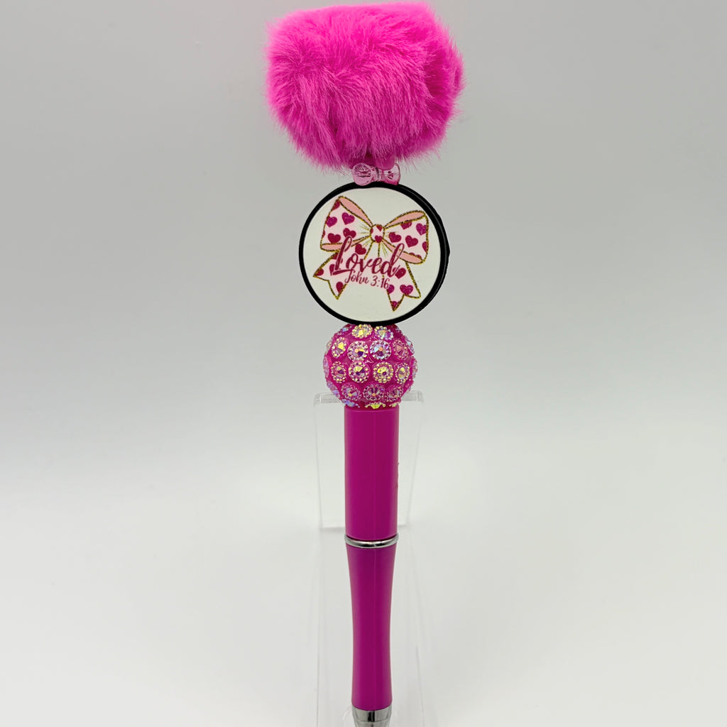 Faith-Inspired Pink Beaded Pens – Choose Your Style A–F | Christian Gift Pens | Bible, Prayer, God is Good | Gift Ready