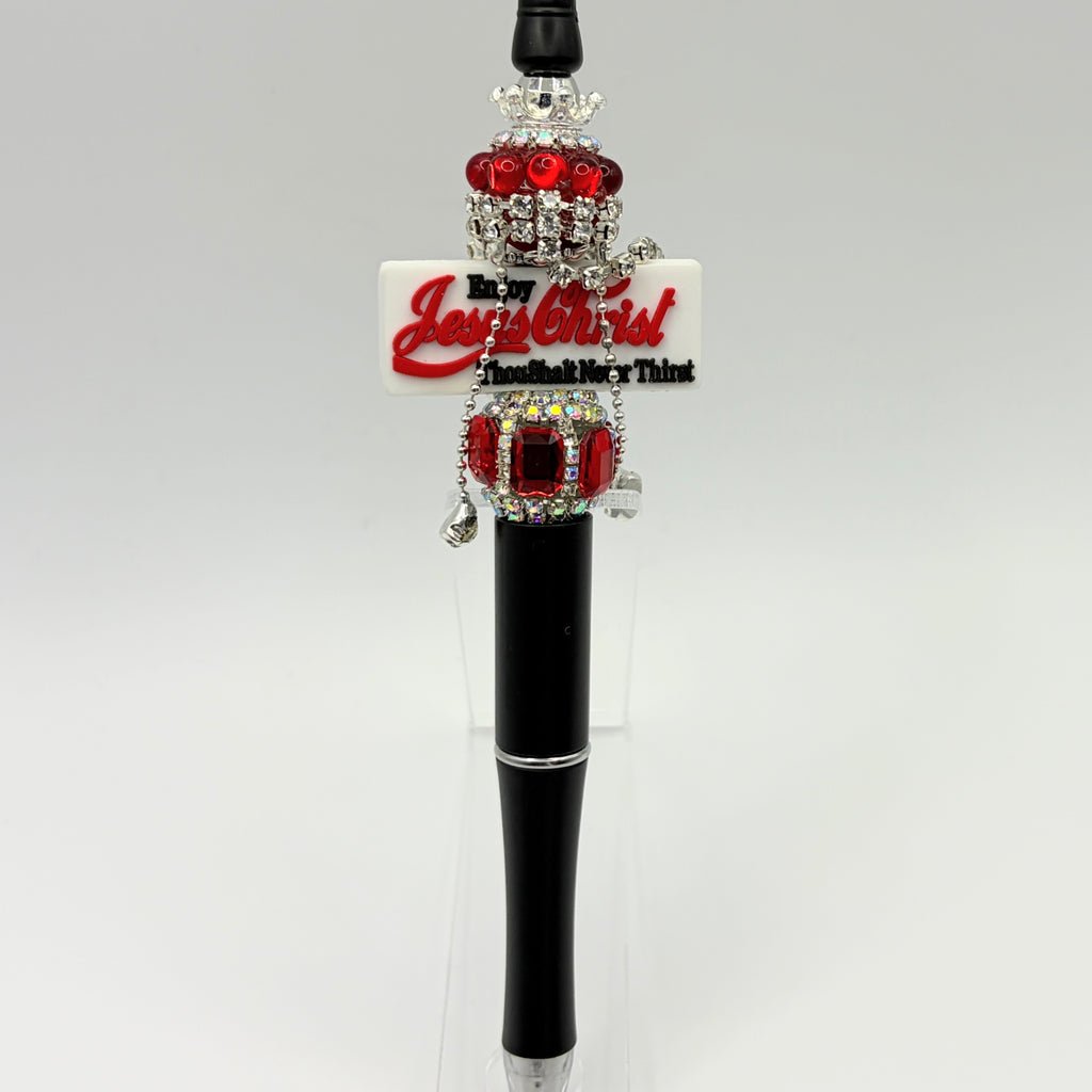 Faith-Inspired Beaded Pens – Choose Your Style A–F | Christian Gift Pens | Jesus Loves You | One of a Kind | $10 Each