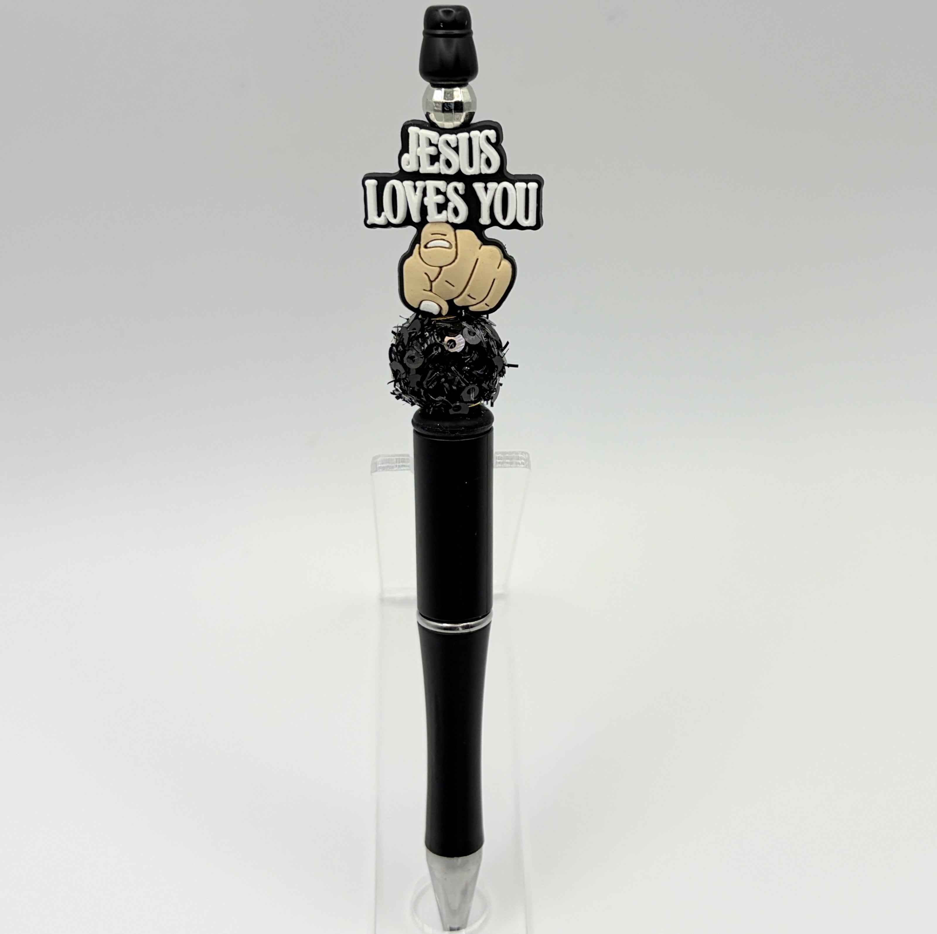 Faith-Inspired Beaded Pens – Choose Your Style A–F | Christian Gift Pens | Jesus Loves You | One of a Kind | $10 Each