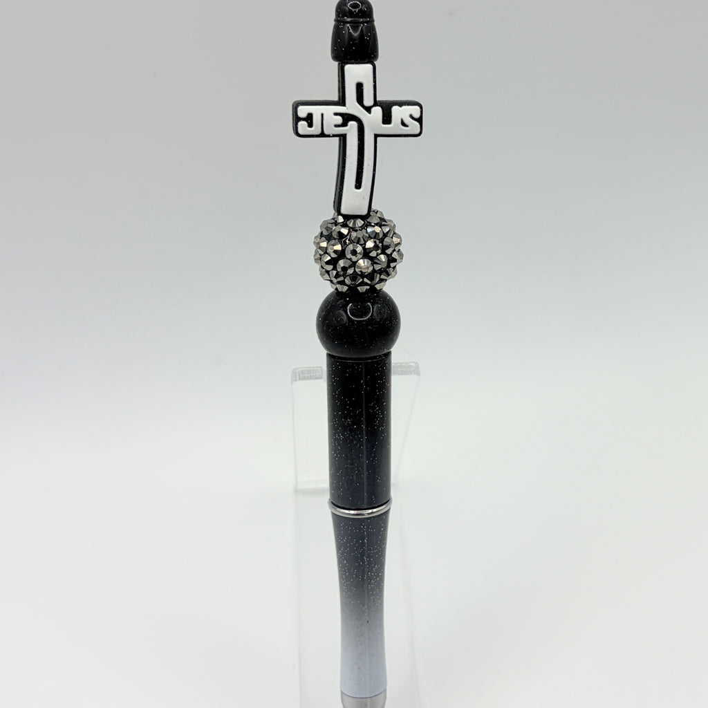 Faith-Inspired Beaded Pens – Choose Your Style A–F | Christian Gift Pens | Cross, Bible, Scripture Pens | Handmade Ink Pens