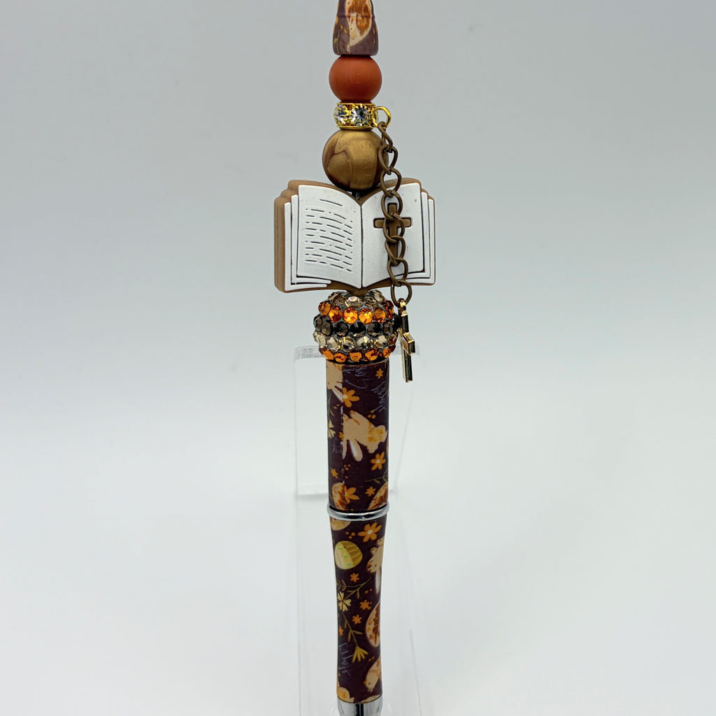 Faith-Inspired Beaded Pens – Choose Your Style A–F | Christian Gift Pens | Cross, Bible, Scripture Pens | Handmade Ink Pens
