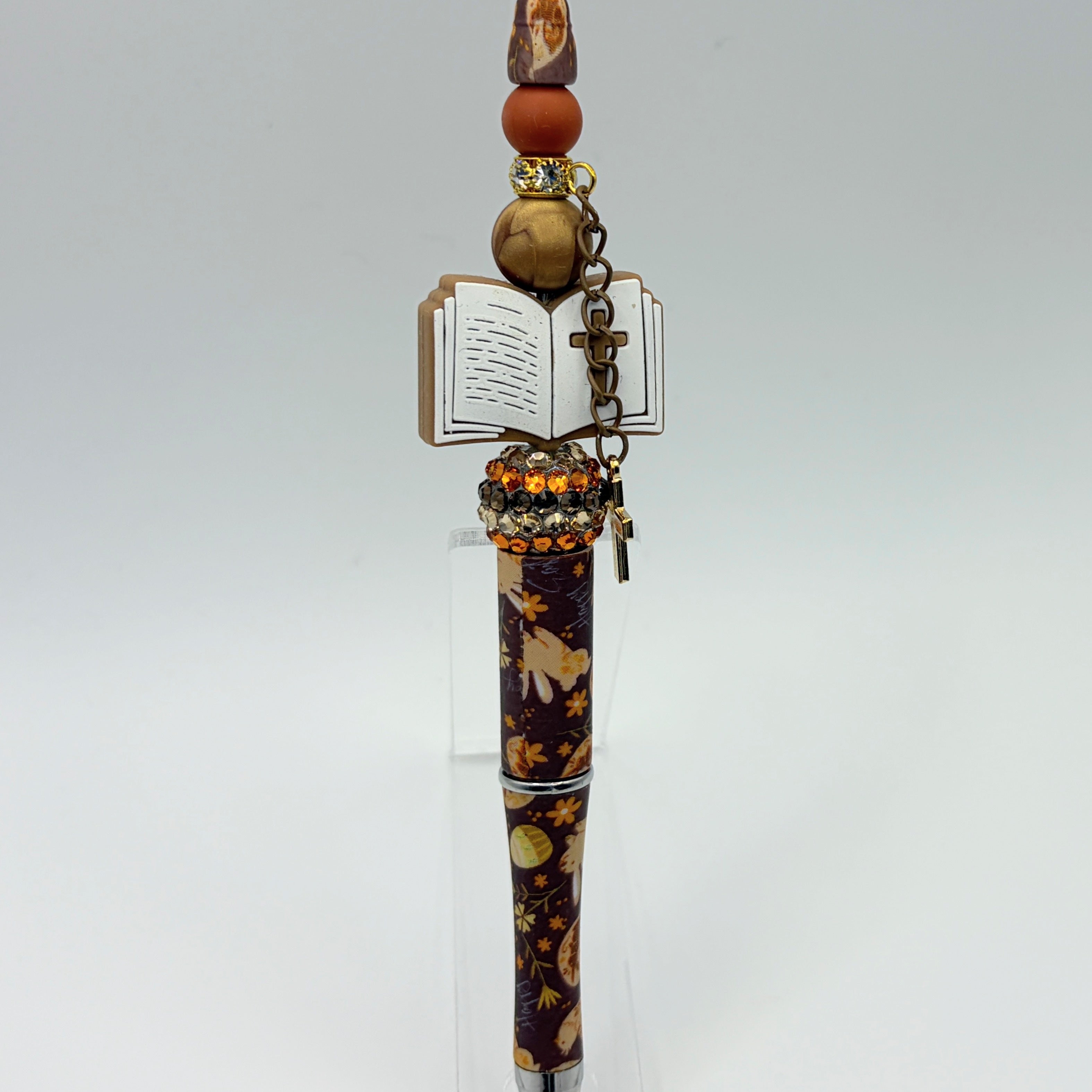Faith-Inspired Beaded Pens – Choose Your Style A–F | Christian Gift Pens | Cross, Bible, Scripture Pens | Handmade Ink Pens