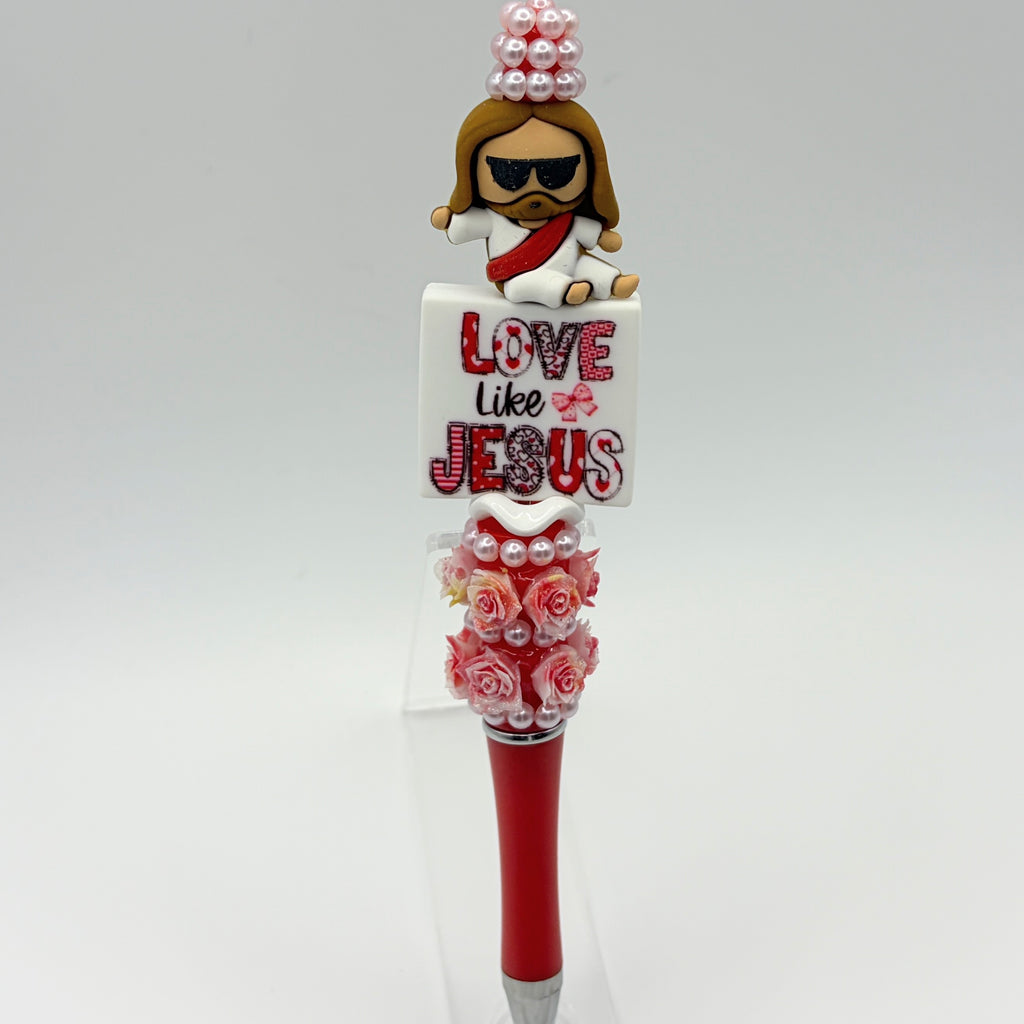 Faith-Inspired Beaded Pens – Choose Your Style A–F | Christian Pens | Love Like Jesus, Cross & Inspirational Pens | Handmade Gifts