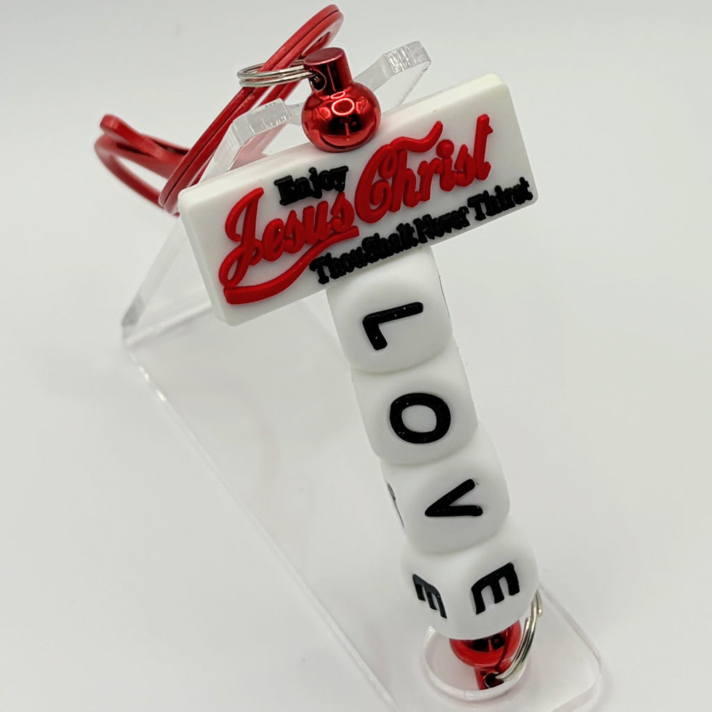 Faith-Inspired Beaded Keychains – “Brave, Hope, Love” Christian Keychains | Choose Your Style A–D