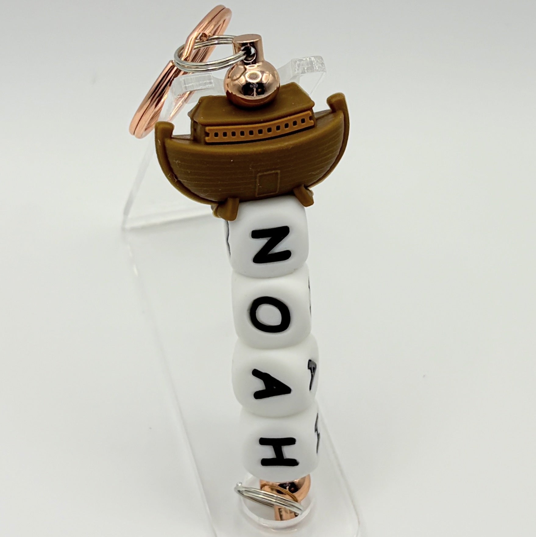 Faith-Inspired Noah’s Ark Beaded Keychains – Christian Keychains | Choose Your Style A–D | Handmade Gift