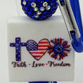 Faith & Patriotic Beaded Keychains – Christian USA Keychains | Faith Love Freedom & Statue of Liberty | Choose Your Style A–B