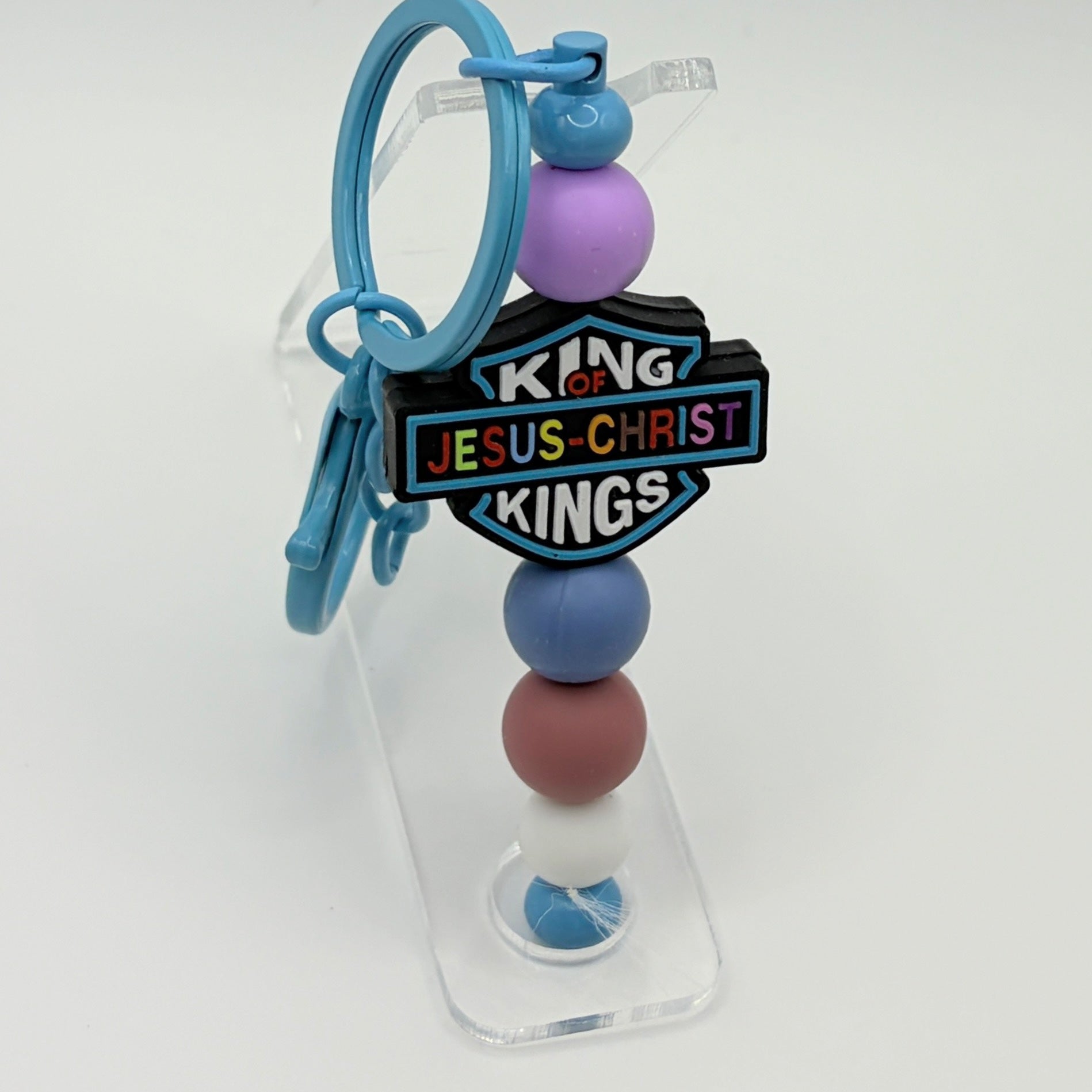 Faith-Inspired Beaded Keychains – Cute Christian Keychains with Puff, Scripture & Jesus Designs | Choose Your Style A–D