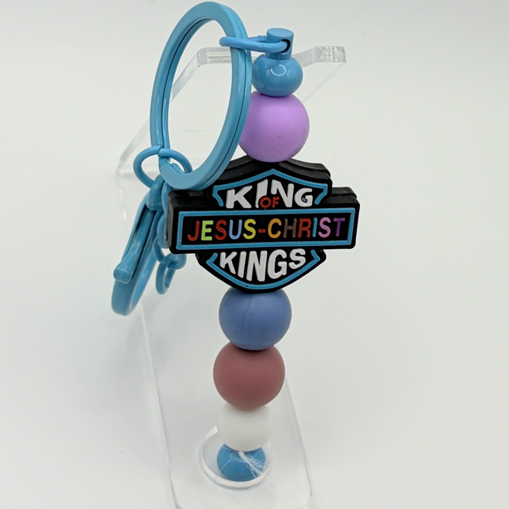 Faith-Inspired Beaded Keychains – Cute Christian Keychains with Puff, Scripture & Jesus Designs | Choose Your Style A–D