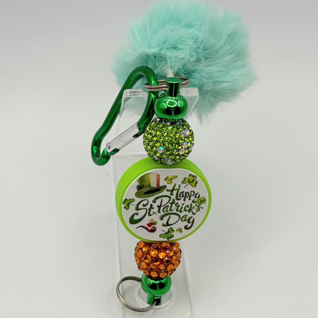 St. Patrick’s Day Beaded Keychains – Lucky Clover & Shamrock Keychains | Cute Green Gift | Choose Your Style A–C