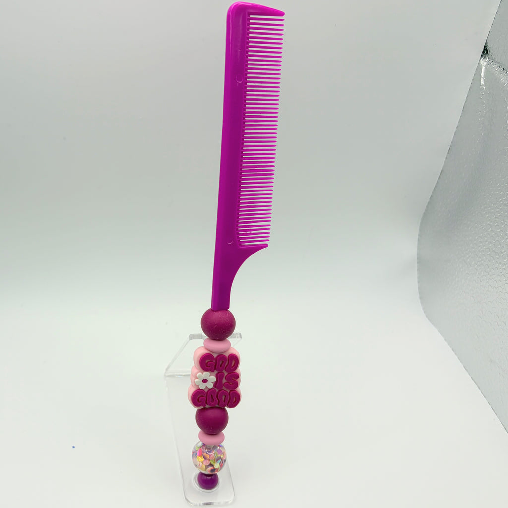 Beaded Fine-Tooth Comb | Handmade Styling Comb | Choose Your Style A-K