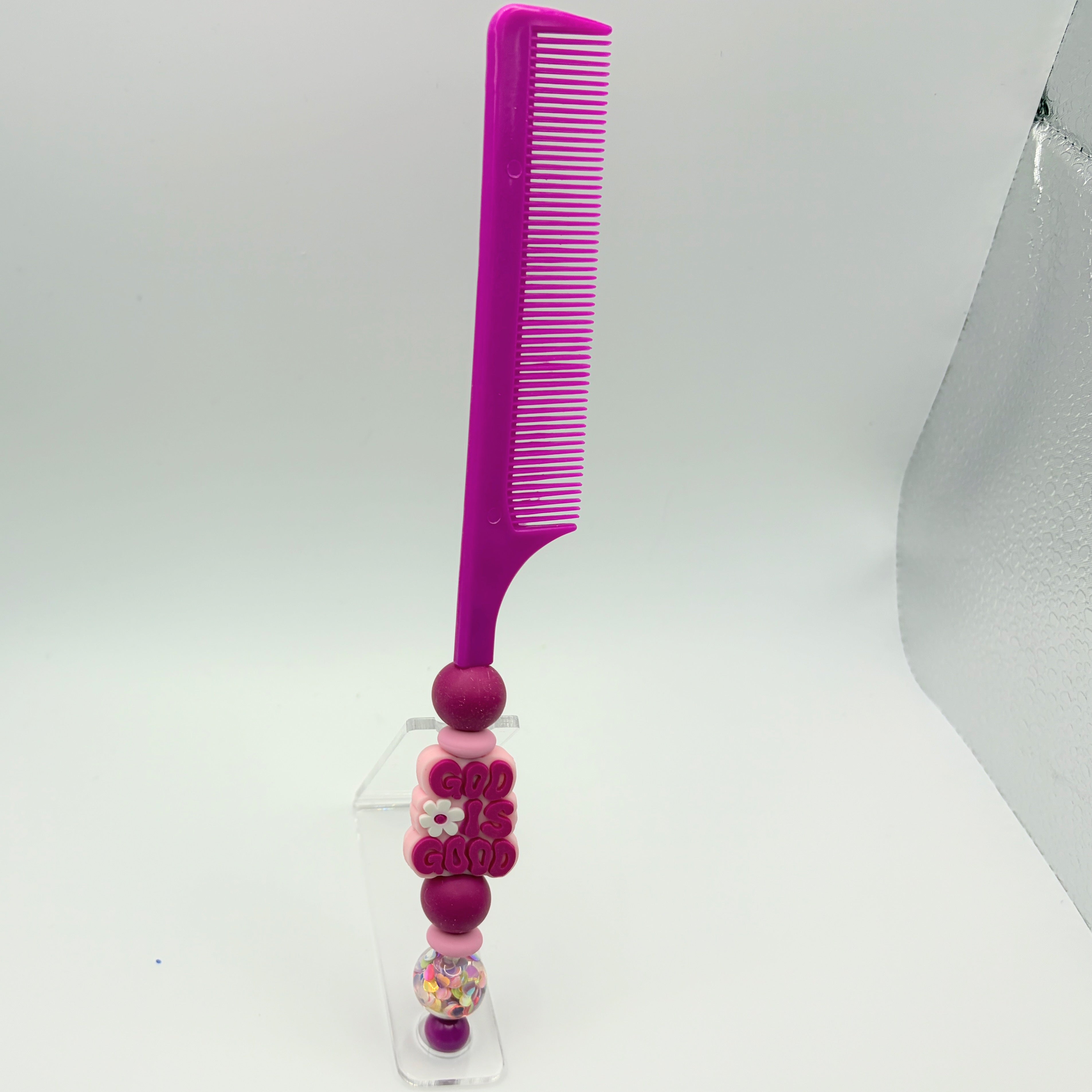 Beaded Fine-Tooth Comb | Handmade Styling Comb | Choose Your Style A-K