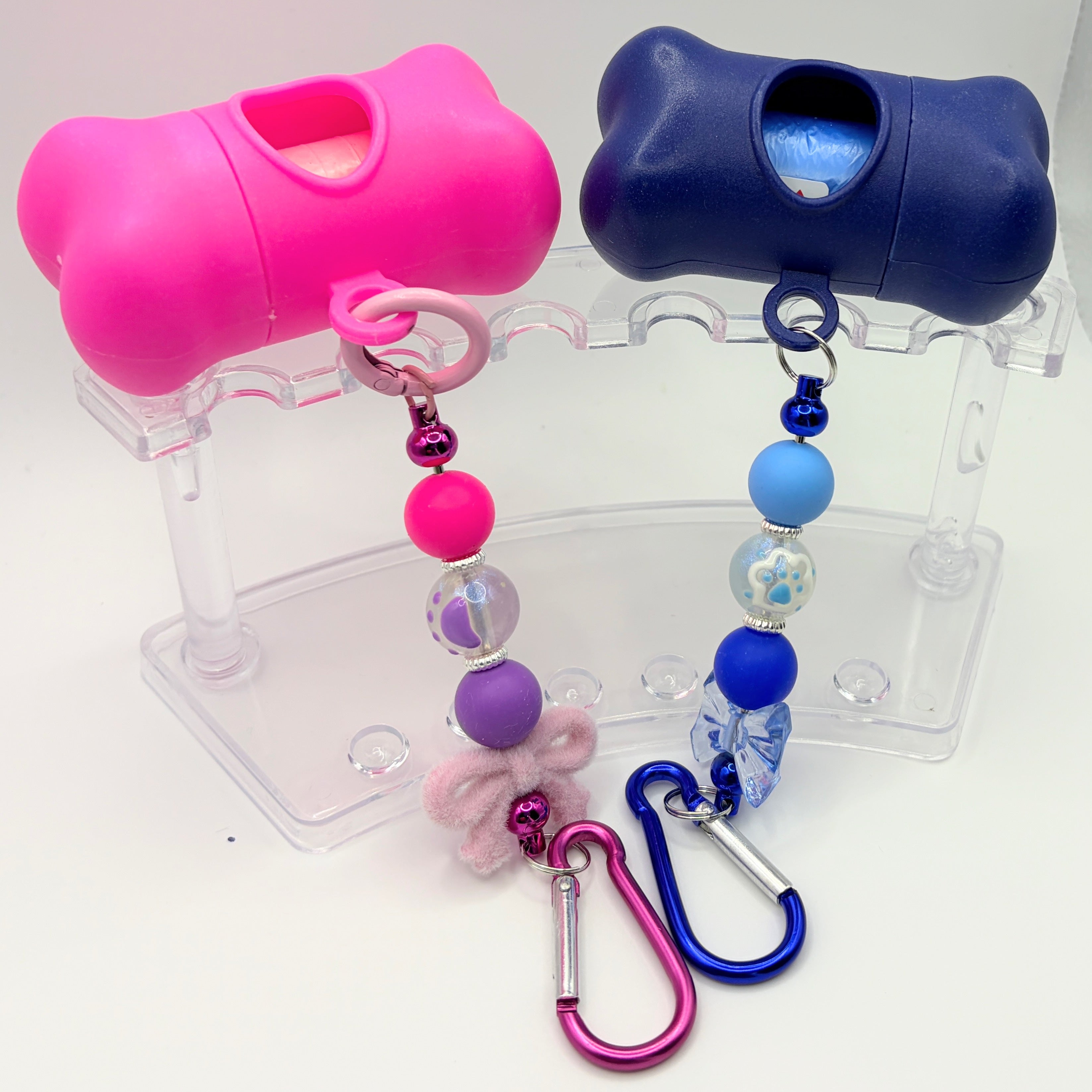 Beaded Dog Waste Bag Holder Keychain | Cute & Functional Pet Accessory