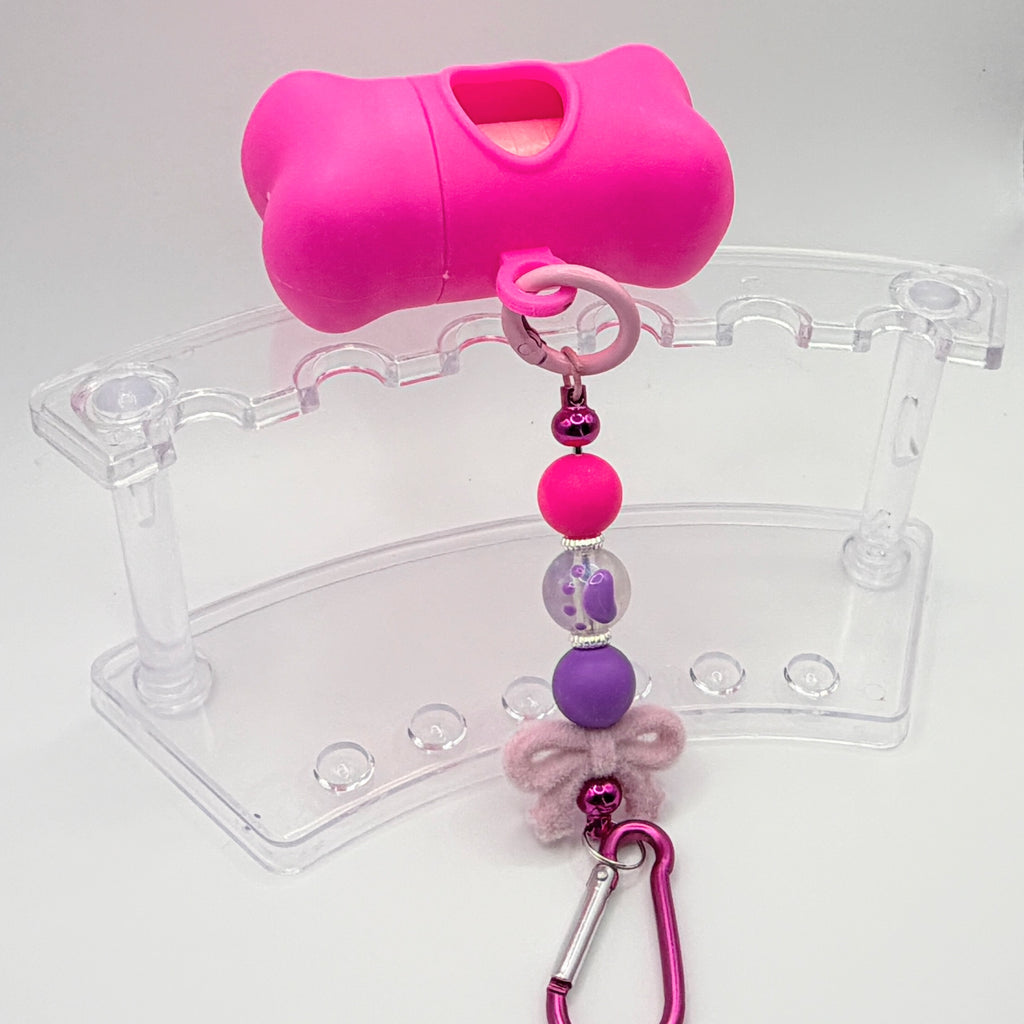 Beaded Dog Waste Bag Holder Keychain | Cute & Functional Pet Accessory