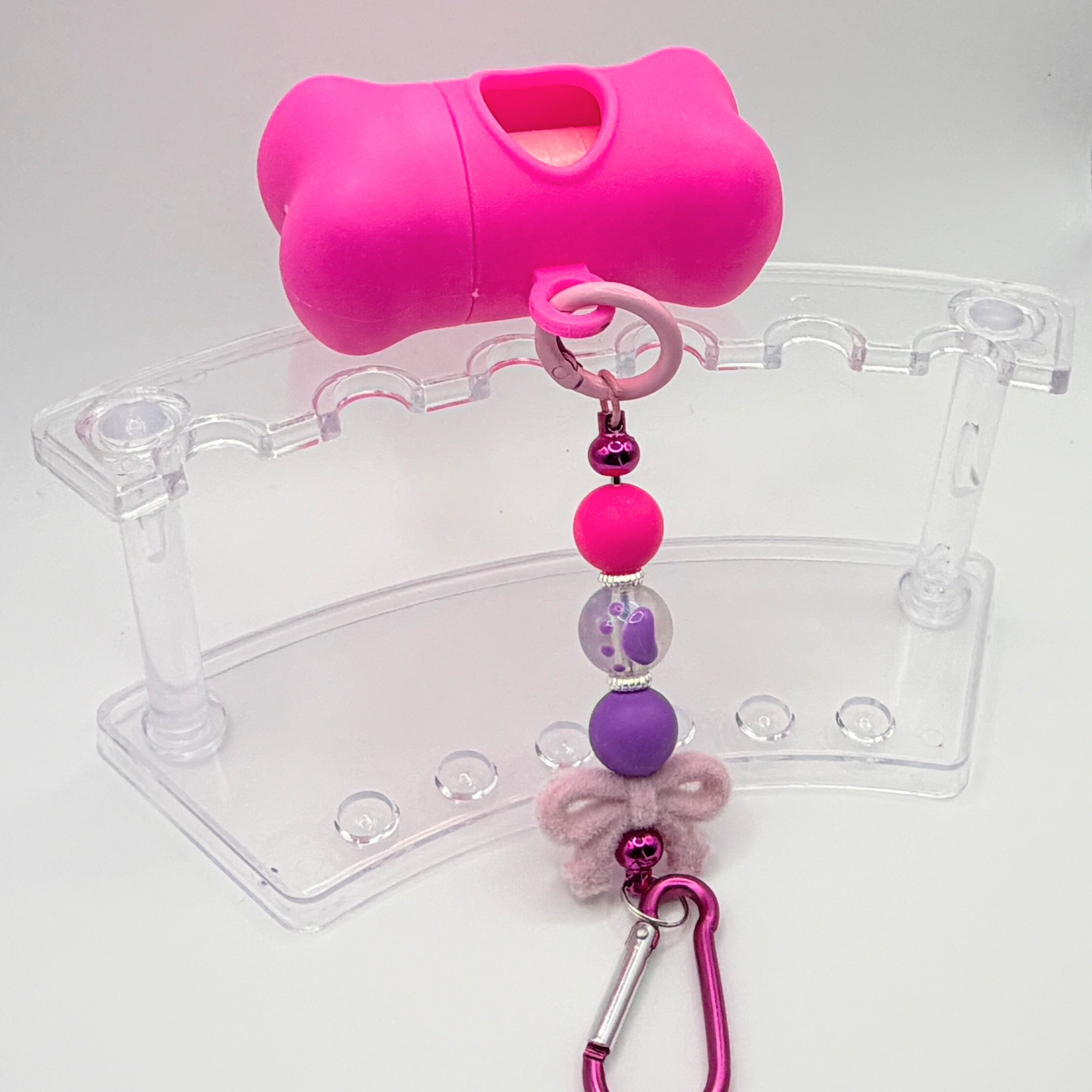 Beaded Dog Waste Bag Holder Keychain | Cute & Functional Pet Accessory