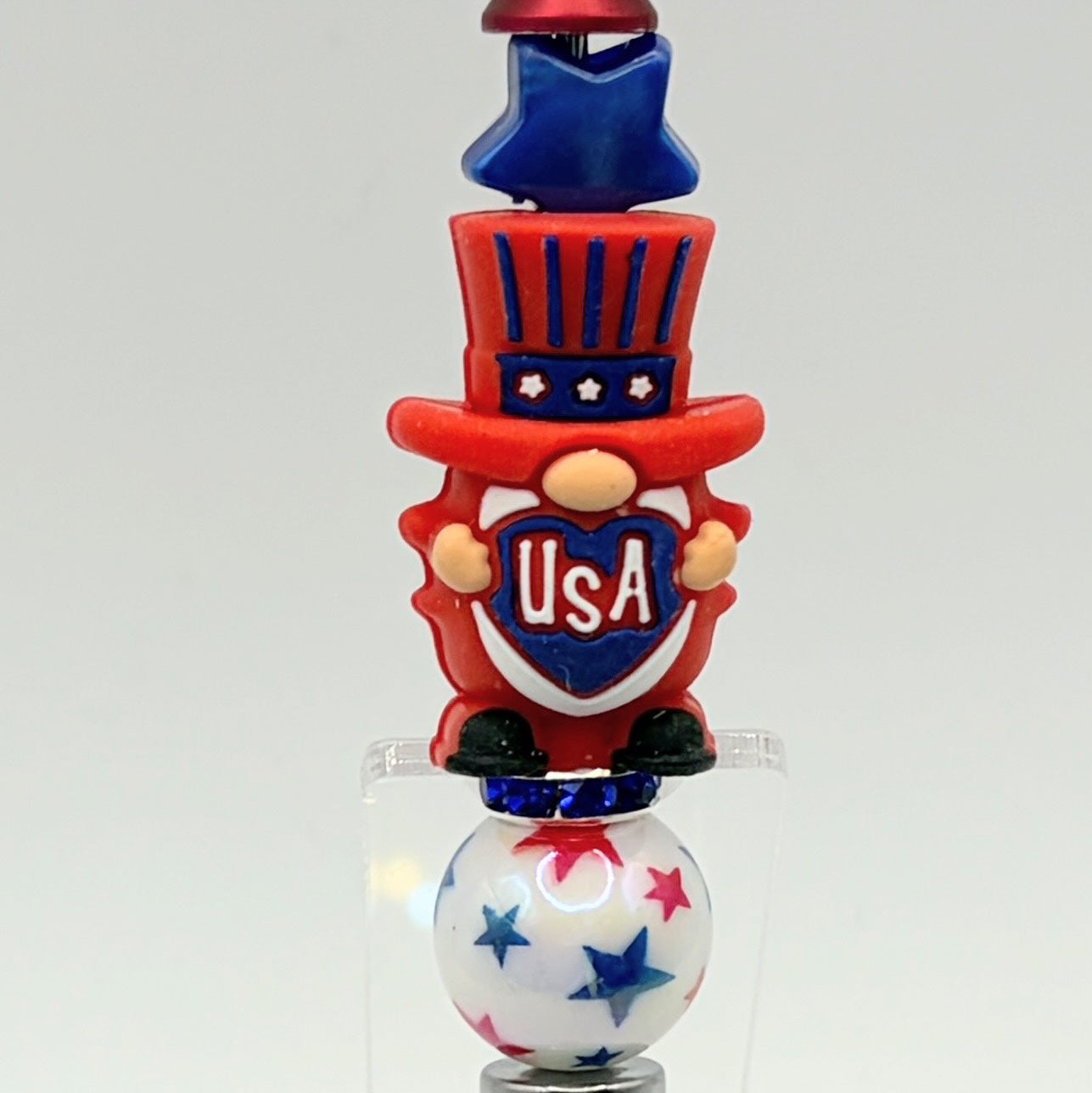 Patriotic 2-in-1 Touchscreen Stylus & Ink Pens – USA Uncle Sam & Eagle Beaded Pens | 4th of July | Memorial Day Gifts