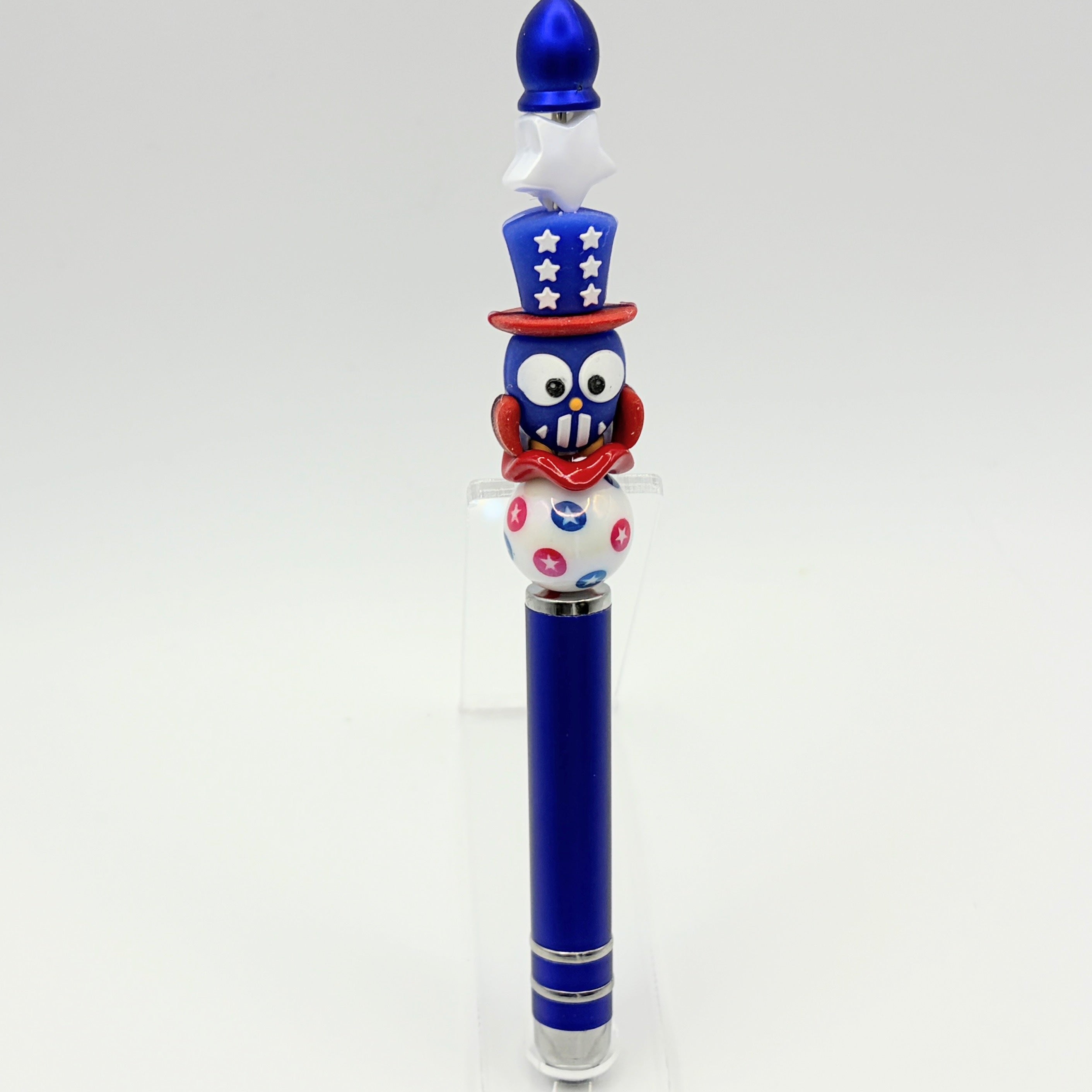 Patriotic 2-in-1 Touchscreen Stylus & Ink Pens – USA Uncle Sam & Eagle Beaded Pens | 4th of July | Memorial Day Gifts