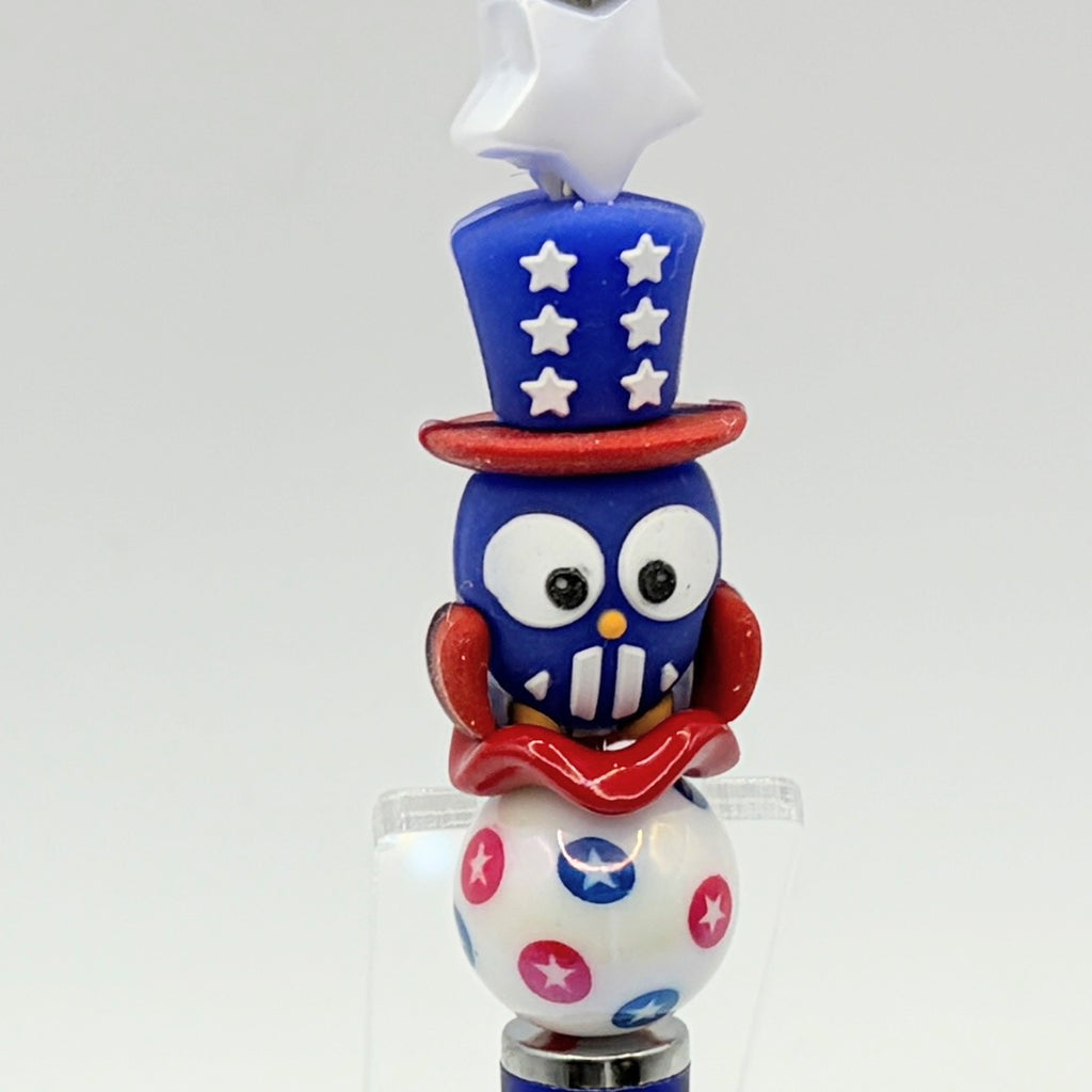 Patriotic 2-in-1 Touchscreen Stylus & Ink Pens – USA Uncle Sam & Eagle Beaded Pens | 4th of July | Memorial Day Gifts