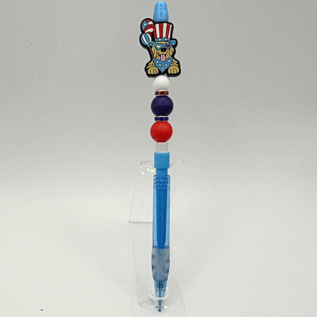 Patriotic Beaded Pencils – Choose Your Style A–E | 4th of July Kids Pencils | Handmade USA Theme School Supplies